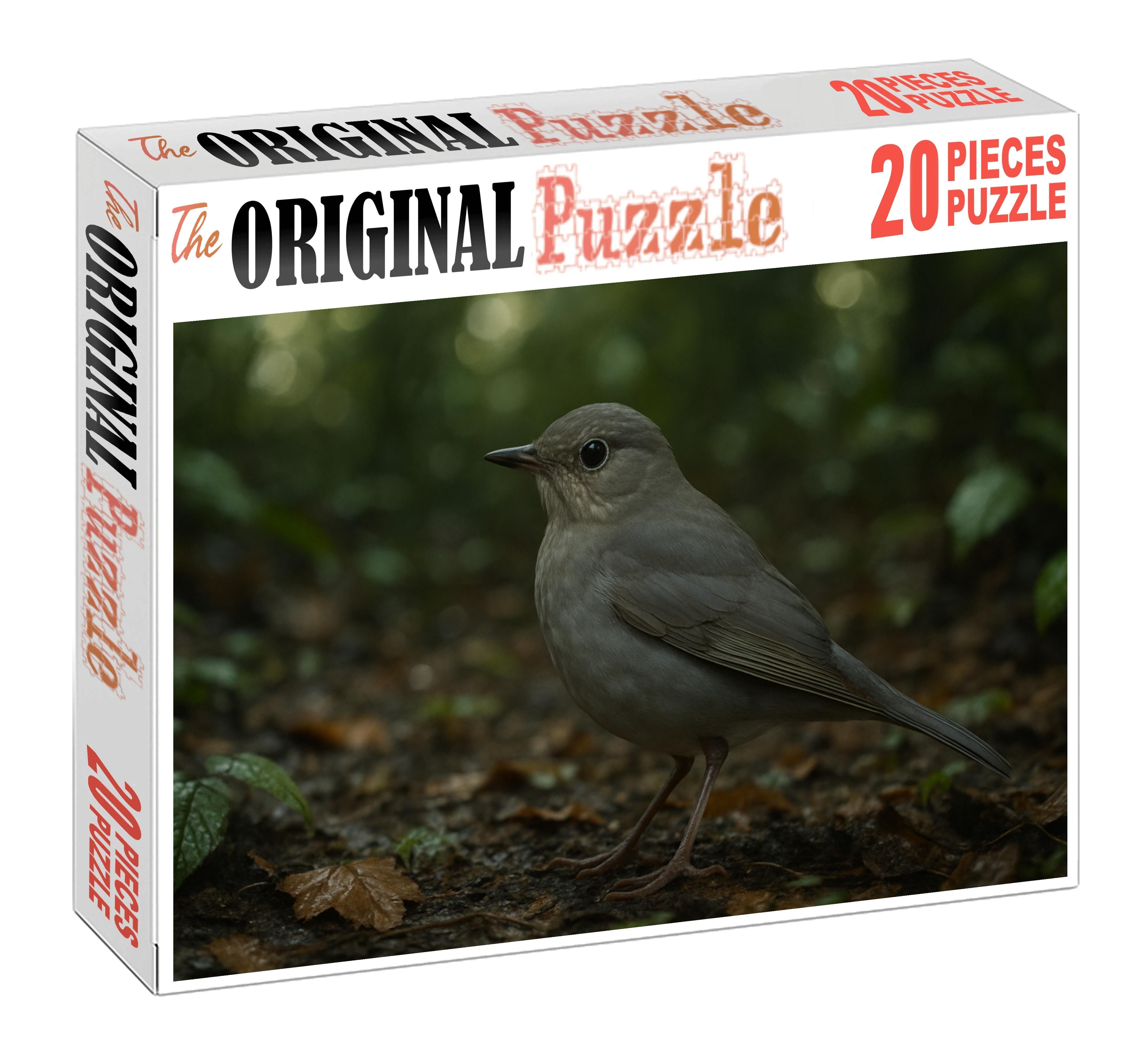 Sooty Thrush Forest Floor Forager 50 Piece Puzzle