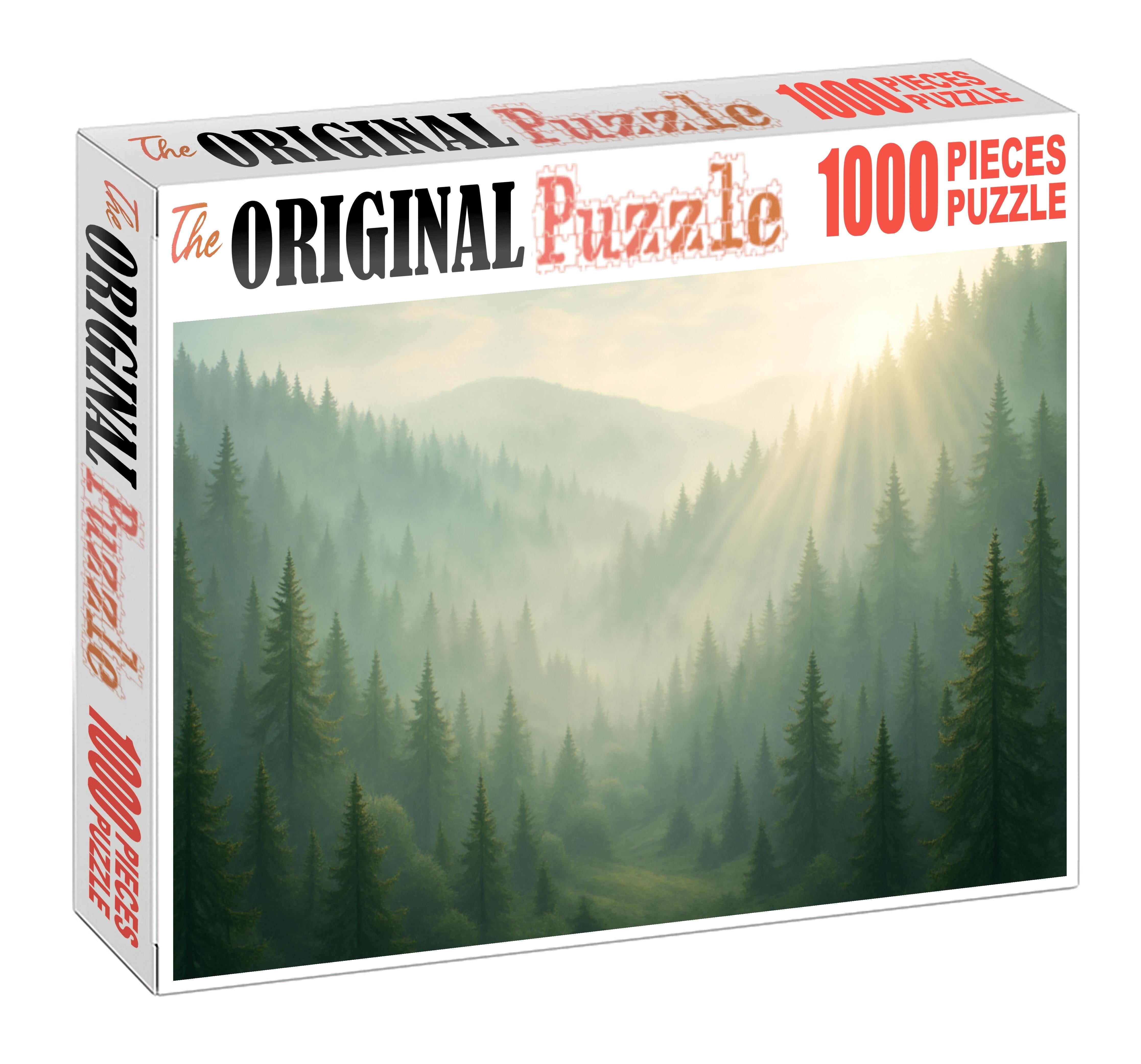 Verdant Hillocks With Misty Veil Large Format Puzzle