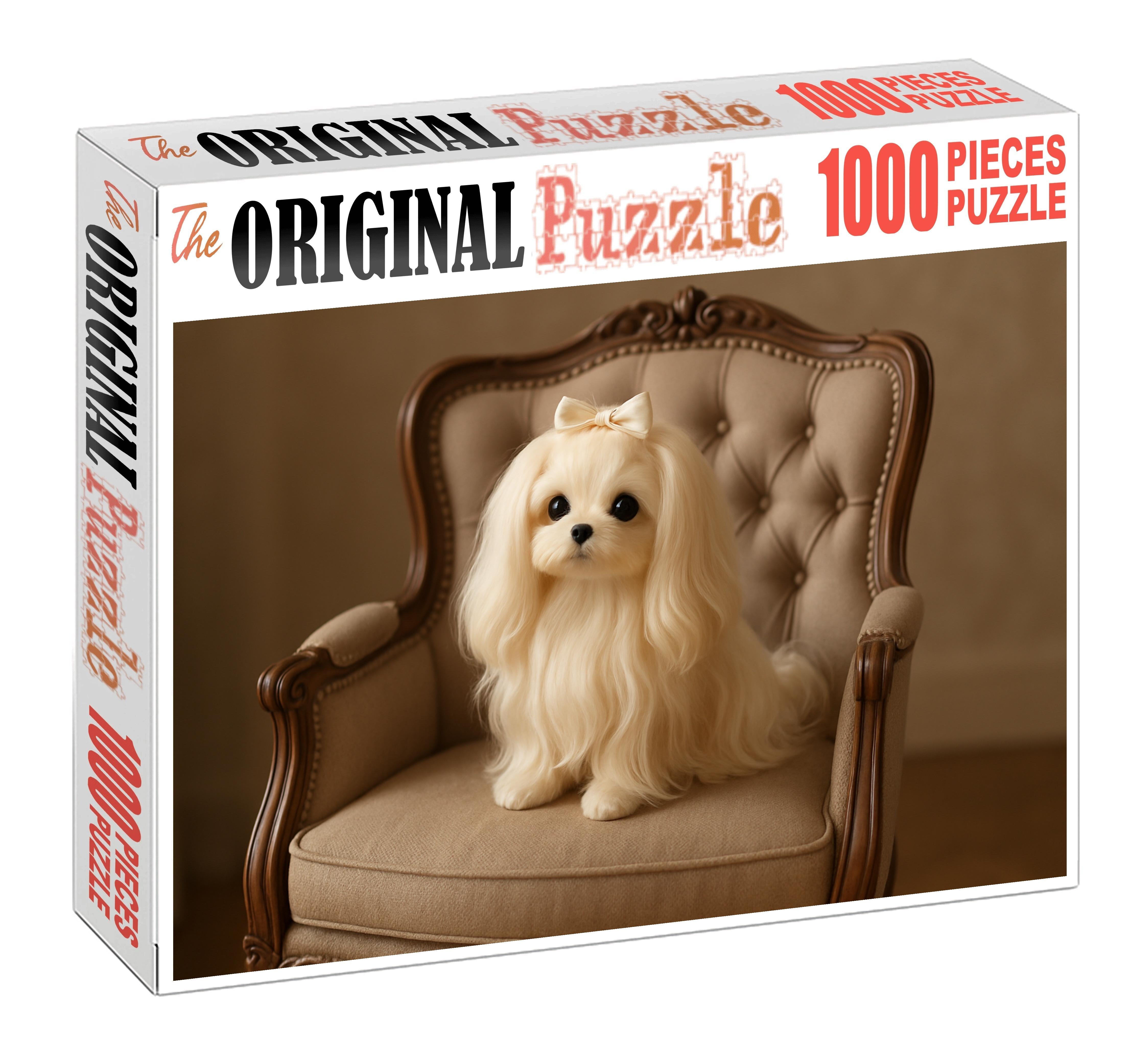 Ivory Mist Creamy White Toy Dog With Luxurious Silky Fur 200 Piece Puzzle