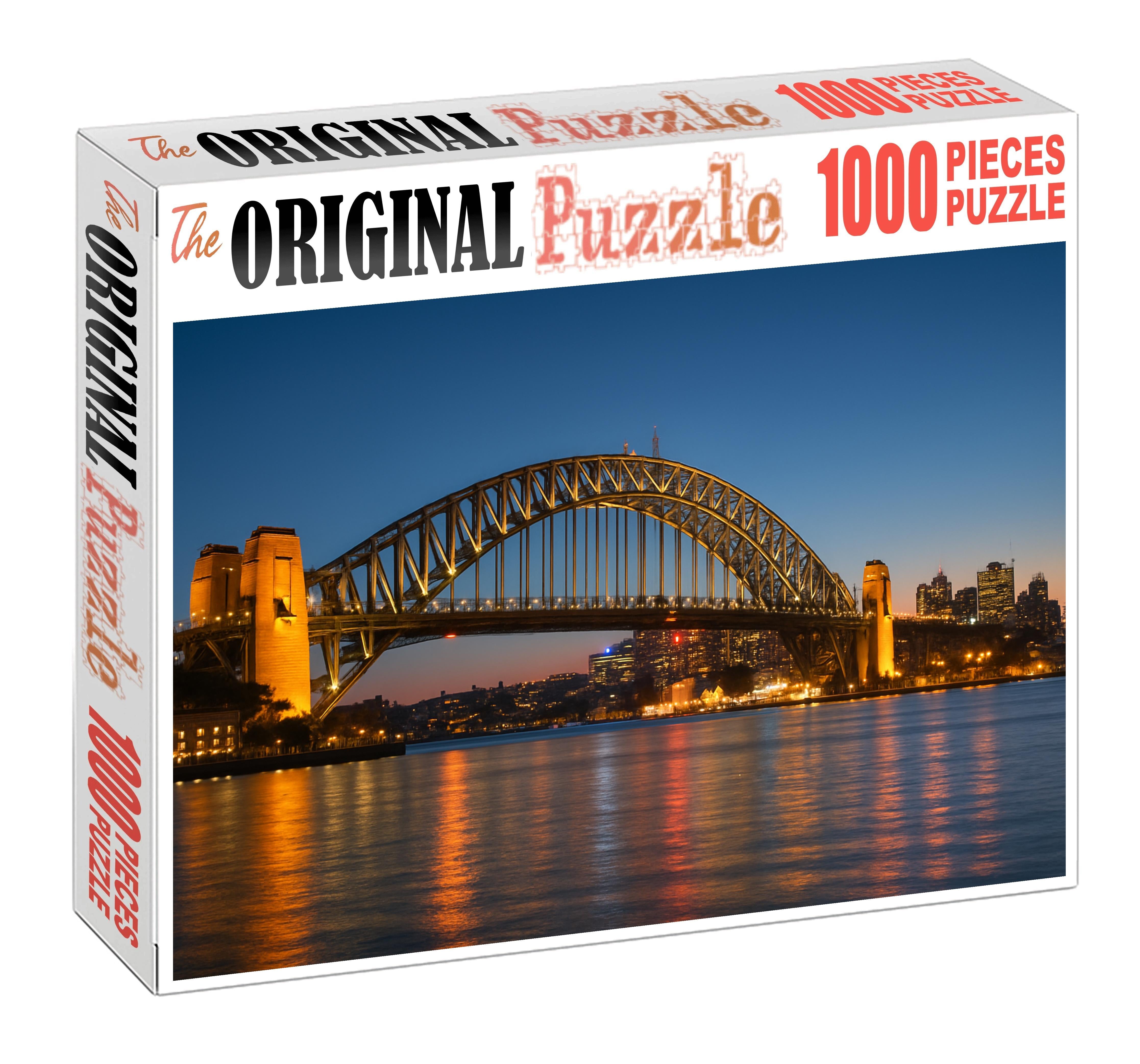 The Sydney Harbour Bridge Arching Over Sydney Australia Recognized By 8312 Worldwide As A Marvel Of Engineering And Urban Connection 20 Piece Puzzle
