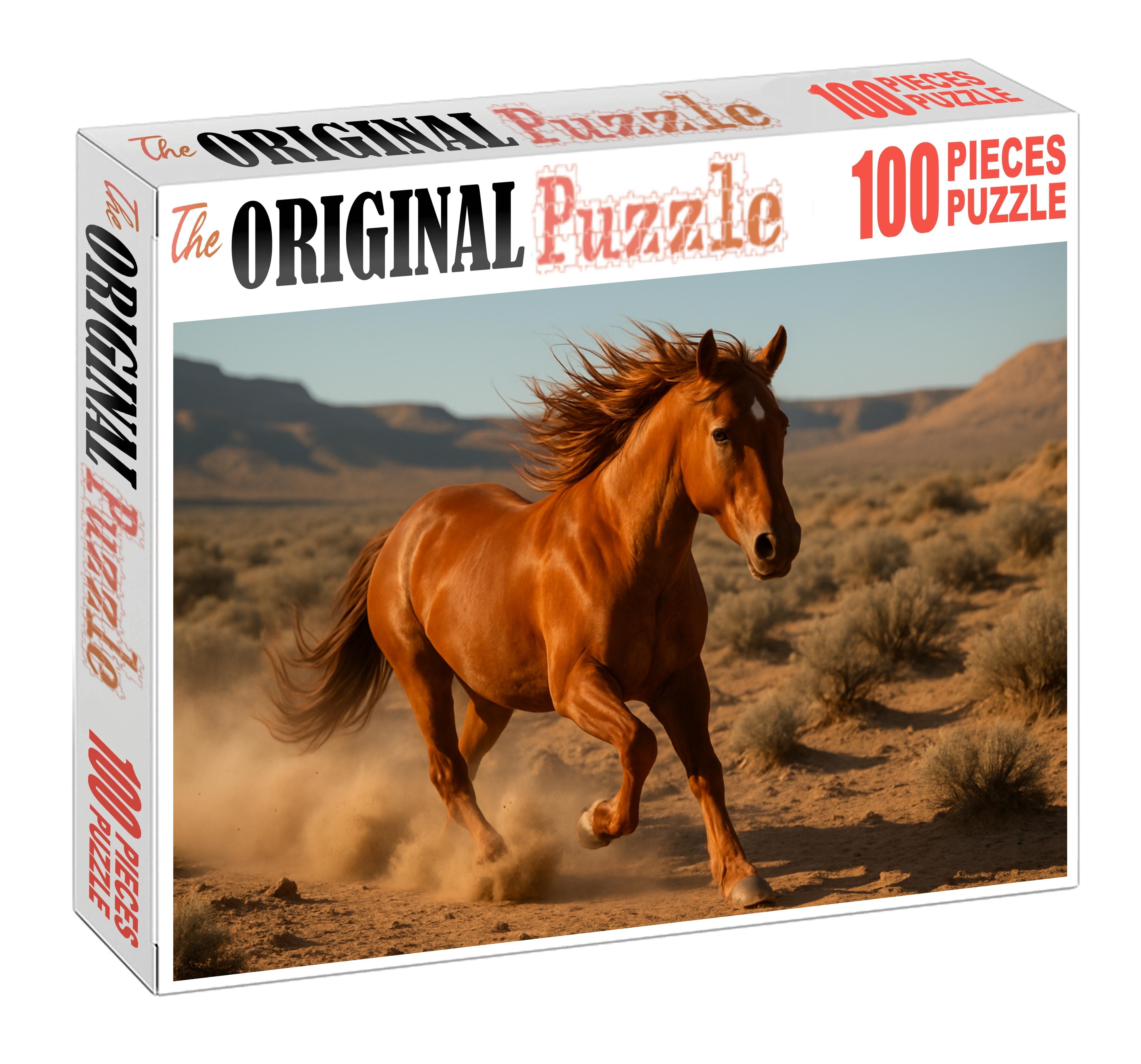 Crimson Flame Intense Sorrel Mustang Mare With Endurance Stamina 500 Piece Puzzle