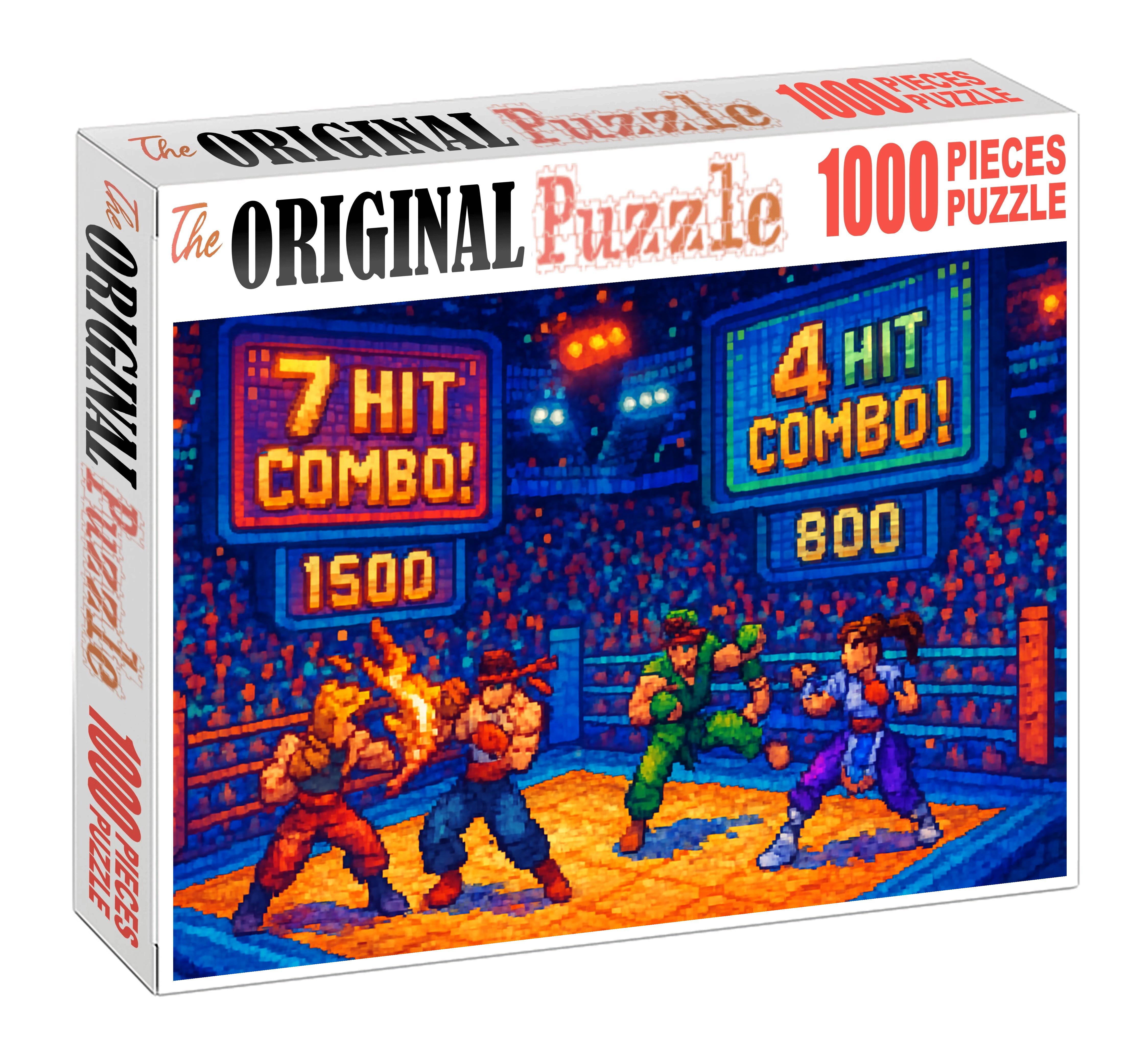 Arcade Fighter Tournament Competitive Pixel Combat And Retro Glory 50 Piece Puzzle