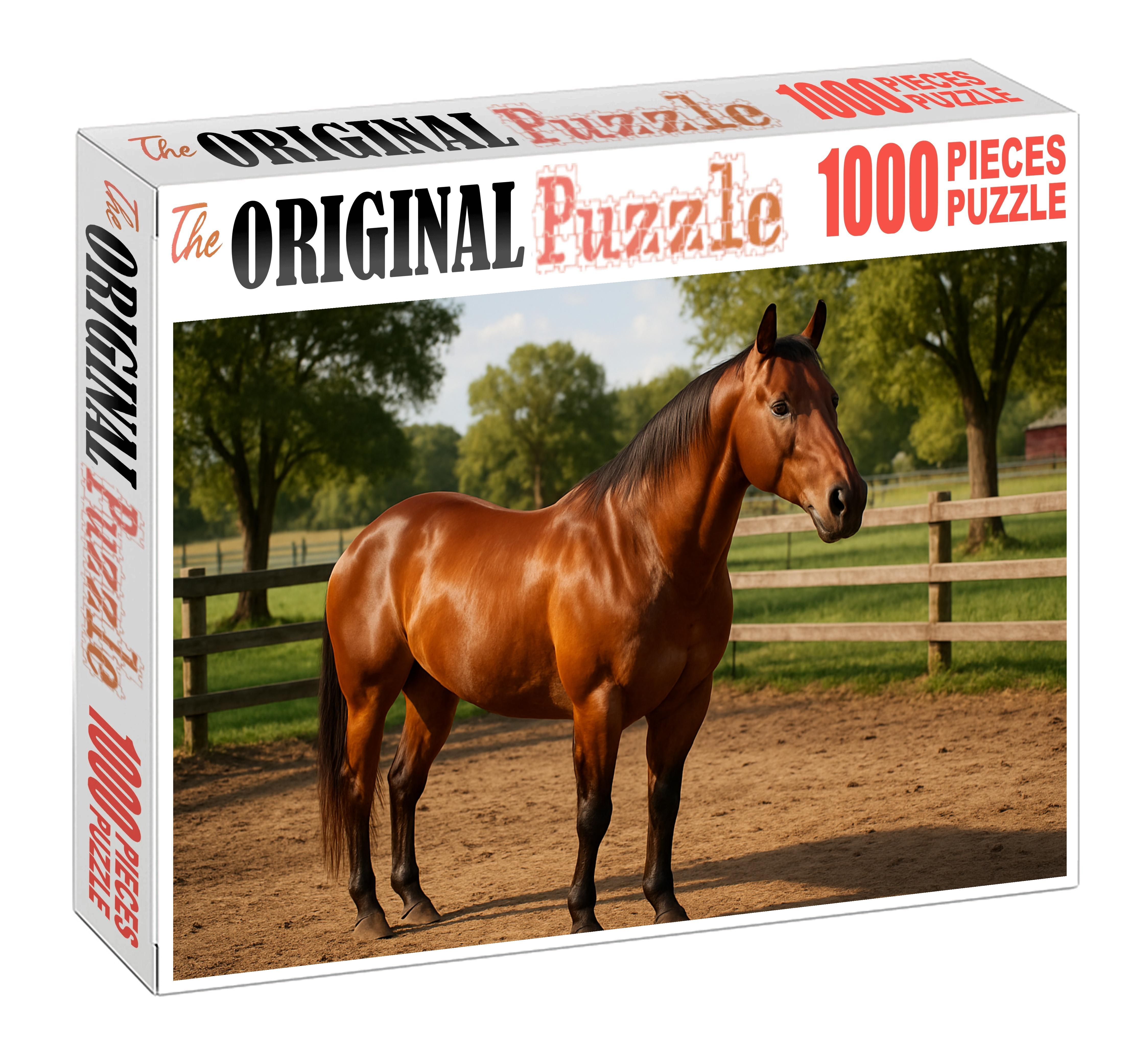 Golden Sunrise Quarter Horse Classic Bay With Exceptional Versatility Puzzle Collection
