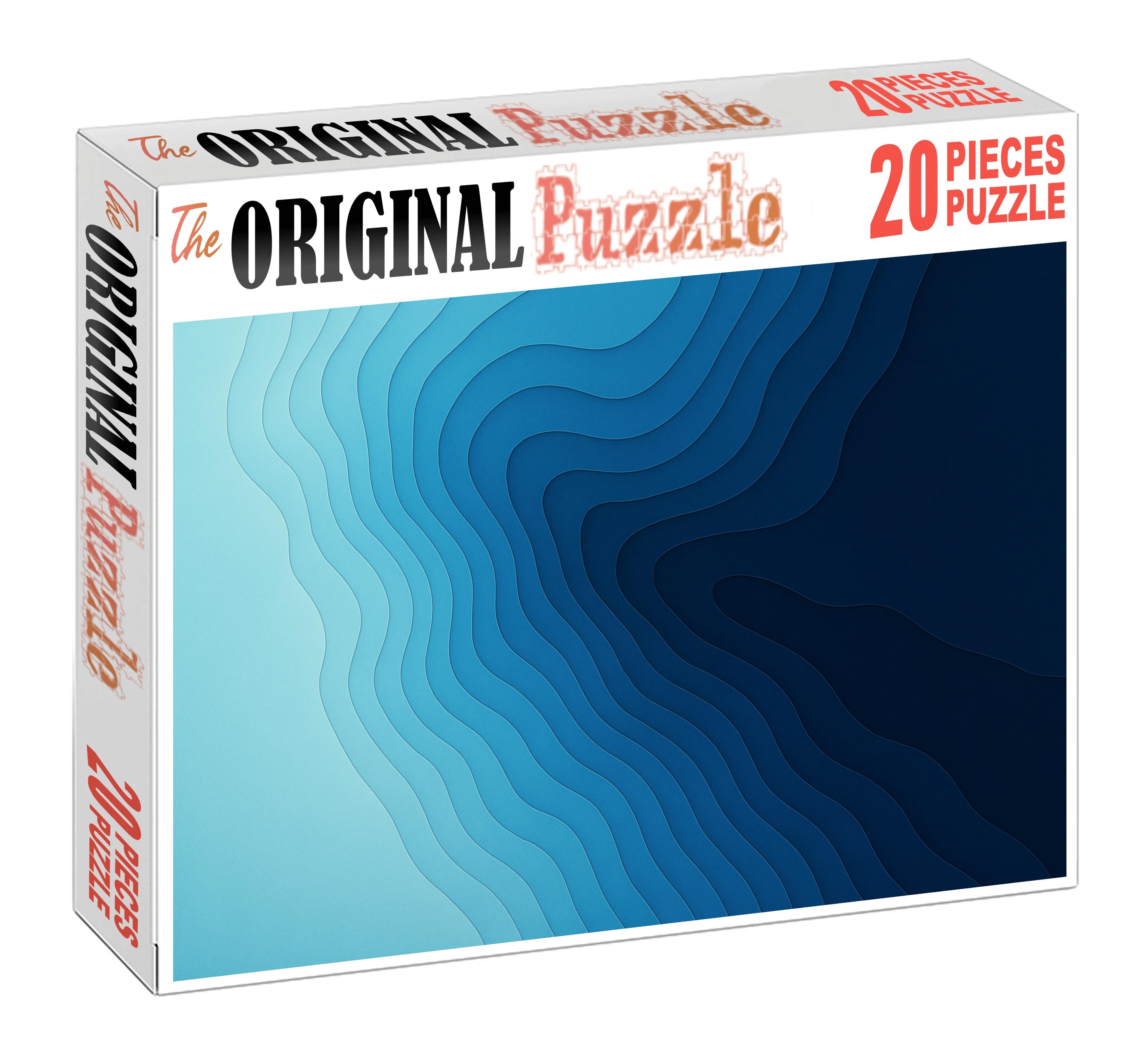 Gradient Bathymetric Contour Map 50 Piece Puzzle