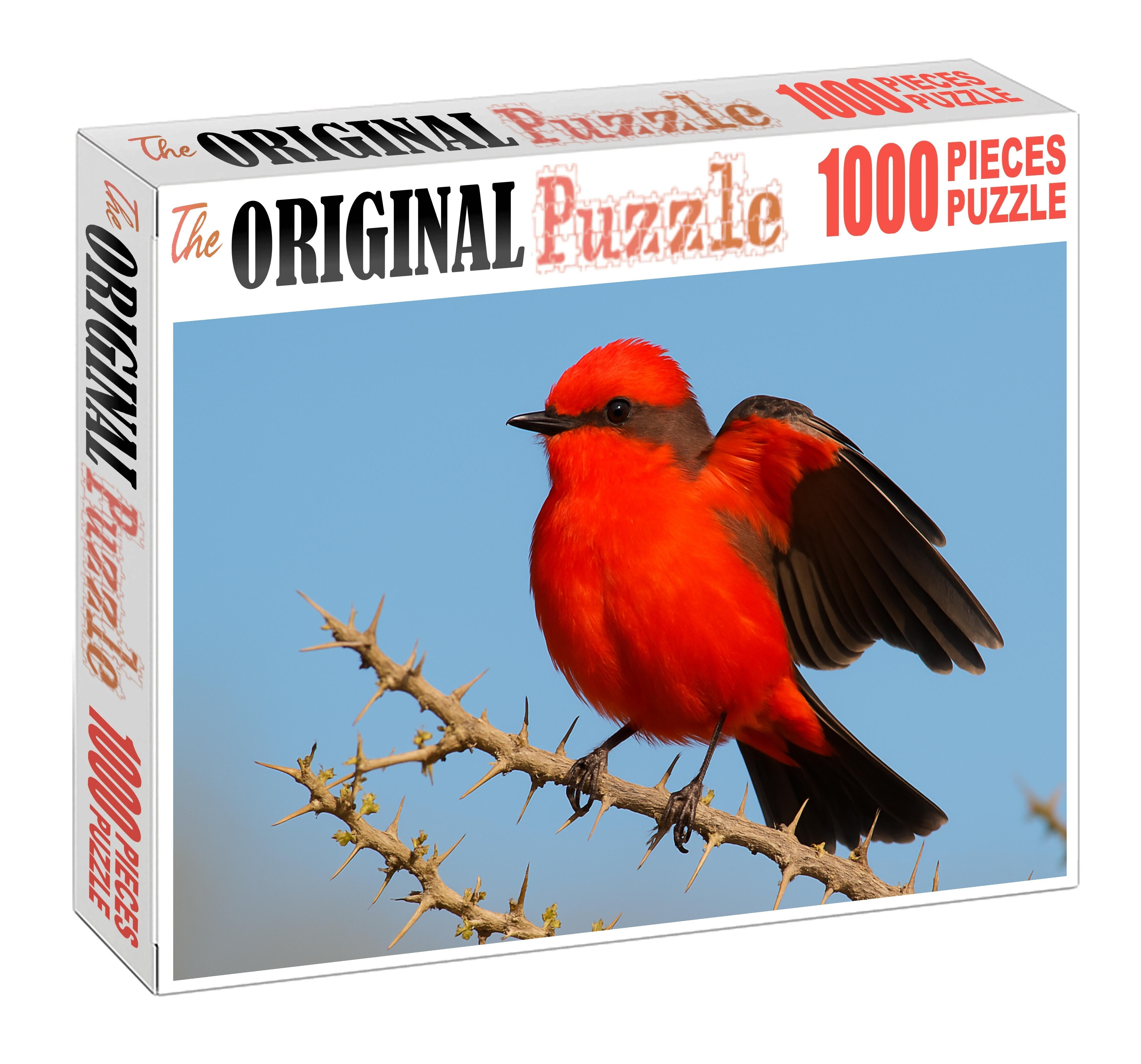 Crimson Grosbeak Bold Crimson Herald 50 Piece Puzzle