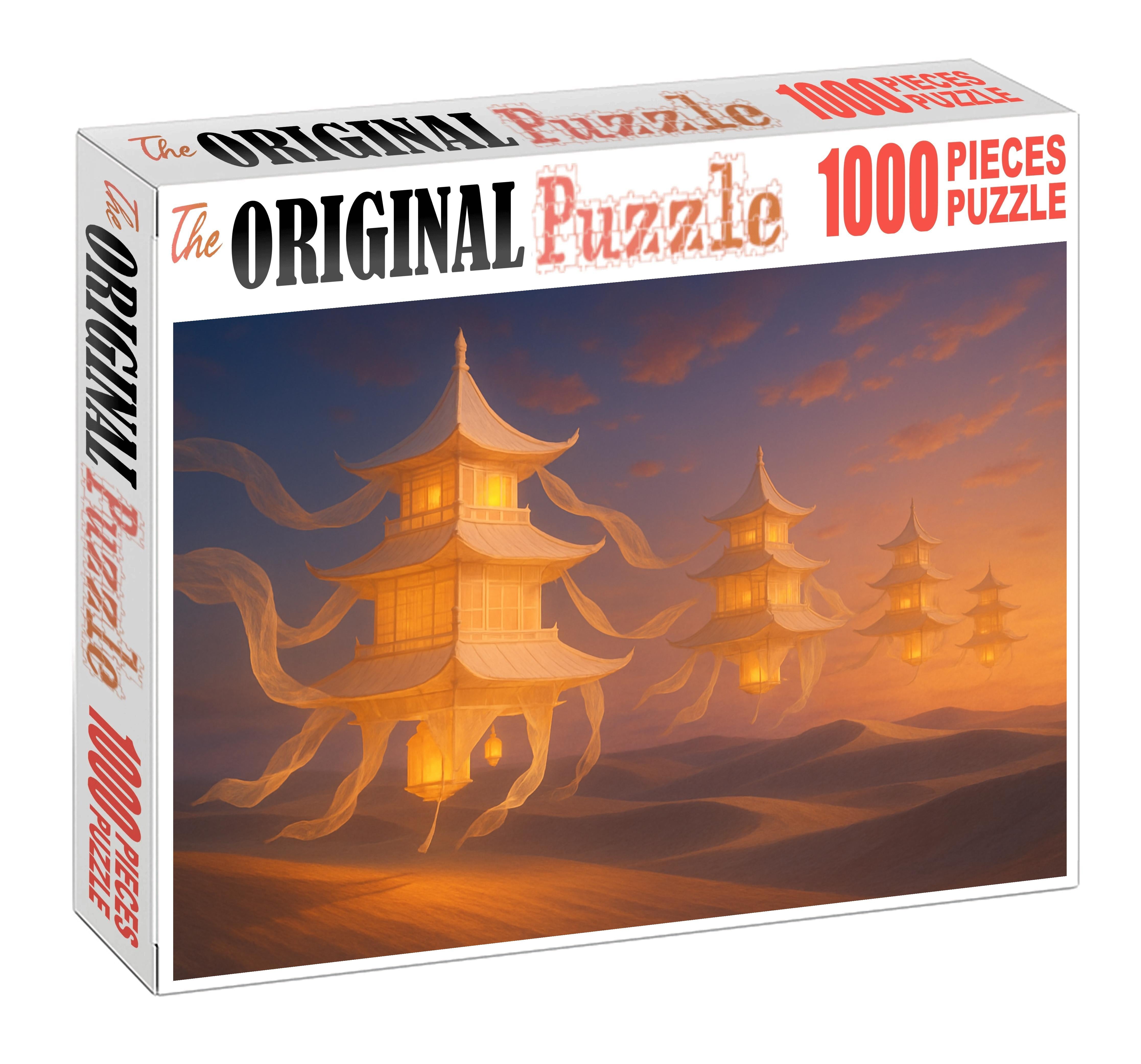 Desert Of Floating Origami Temples 300 Piece Puzzle