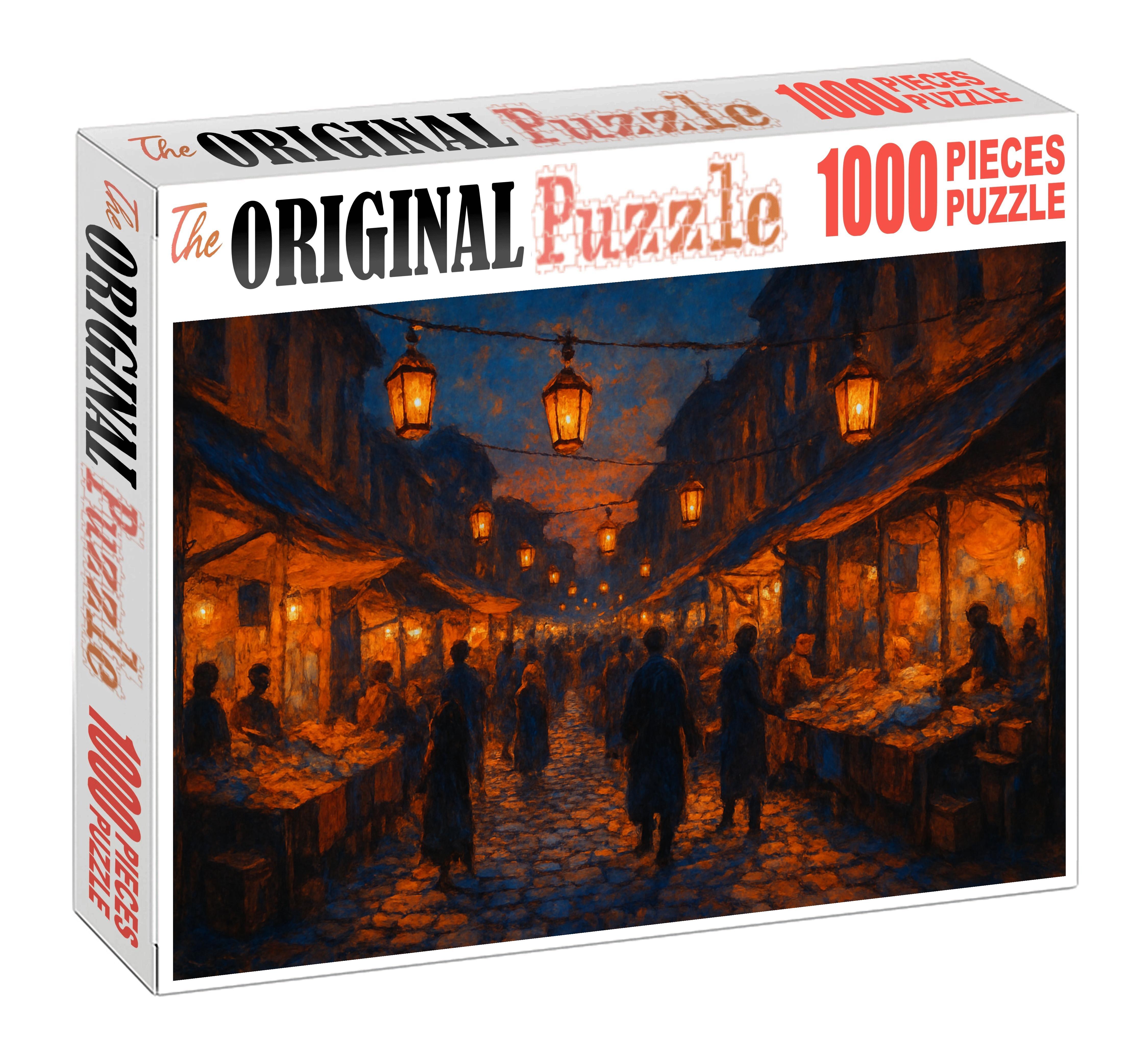 Luminous Market Lanterns Custom Jigsaw Puzzle