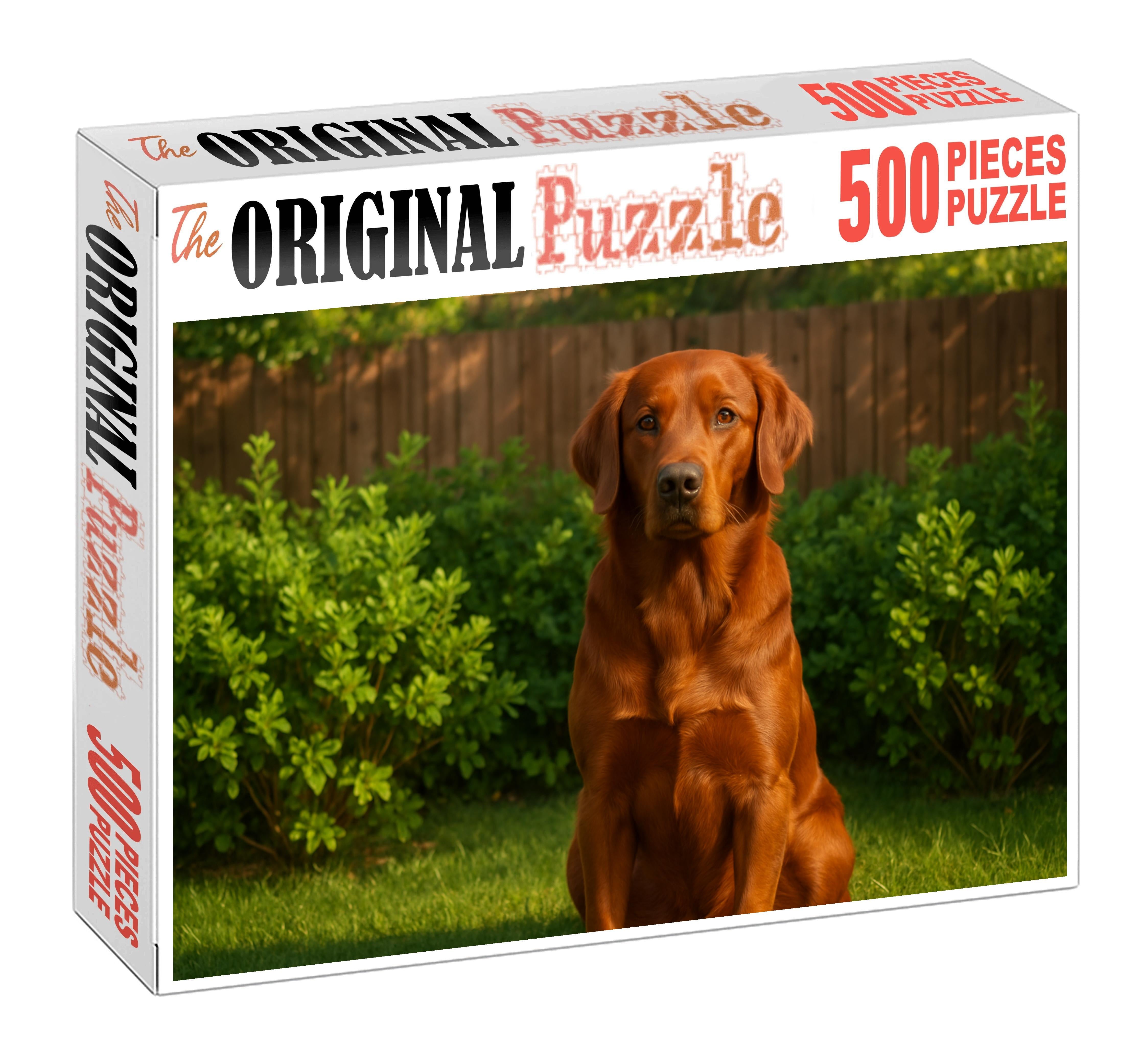Velvet Rust Soft Rust-colored Retriever With Calm Demeanor Custom Jigsaw Puzzle