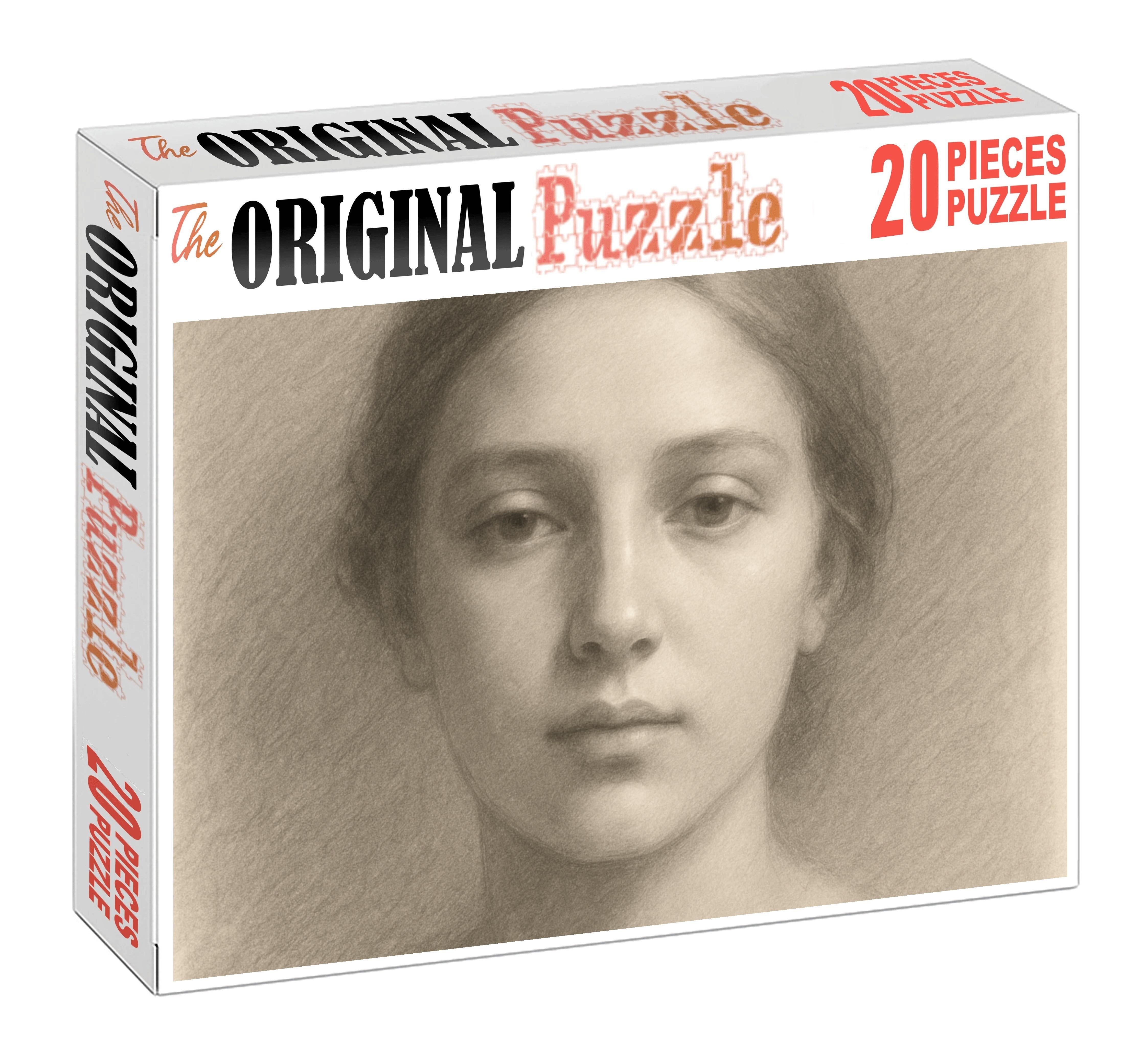 Vintage Portrait Study Soft Pencil And Eraser Techniques For Subtle Contrast Large Format Puzzle