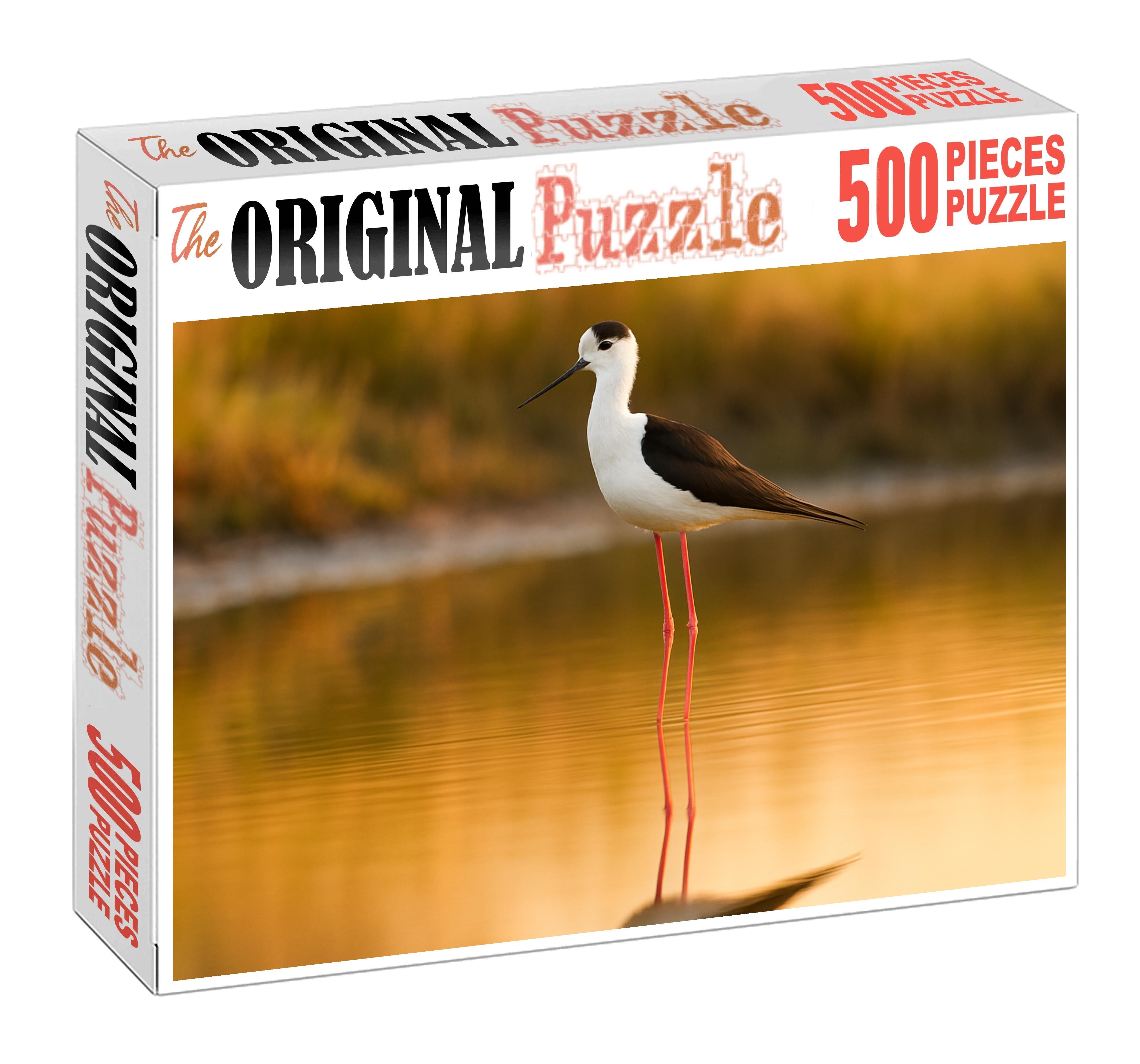 Black-winged Stilt Elegant Long-legged Wader Family Puzzles