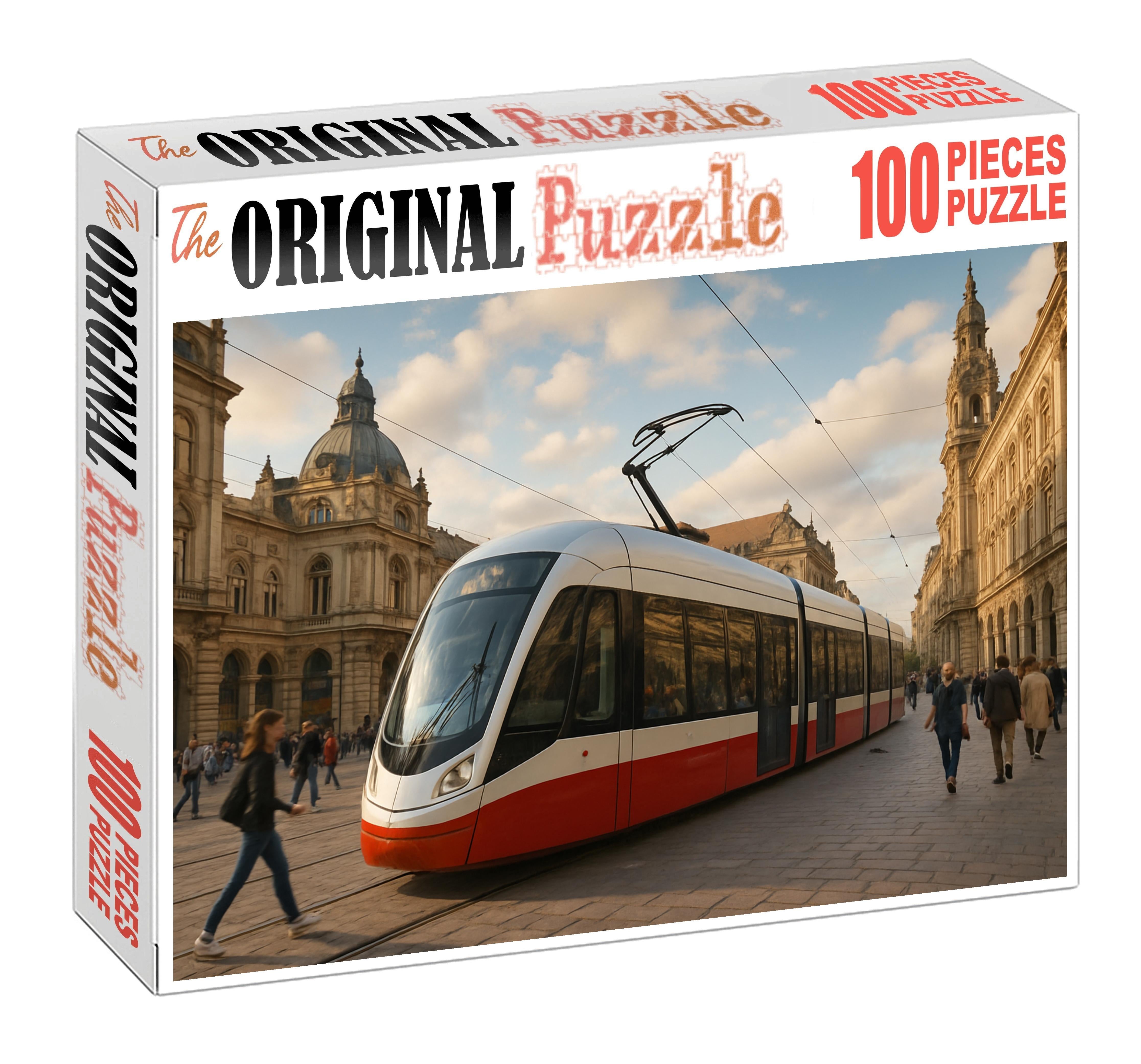 Compressed-air Urban Tram Puzzle For Kids