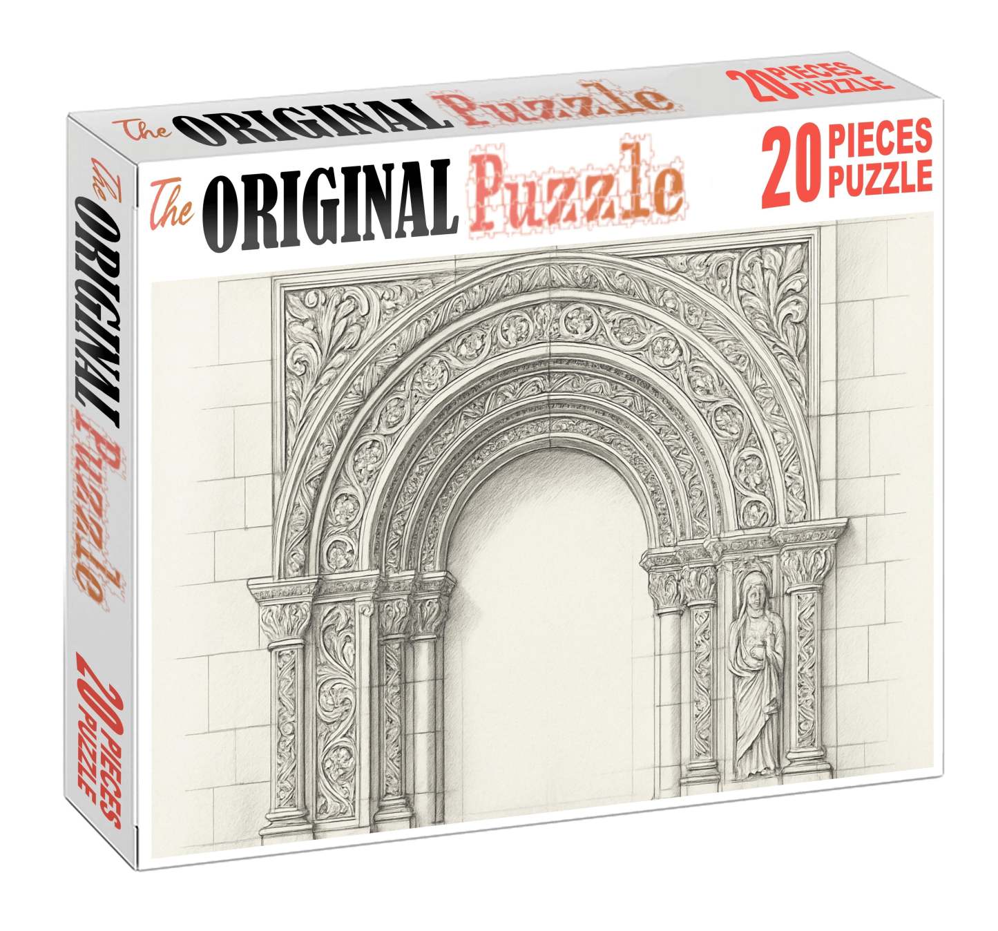 Architectural Arch Detail Precise Technical Pencil Drawing With Clean Lines Large Format Puzzle