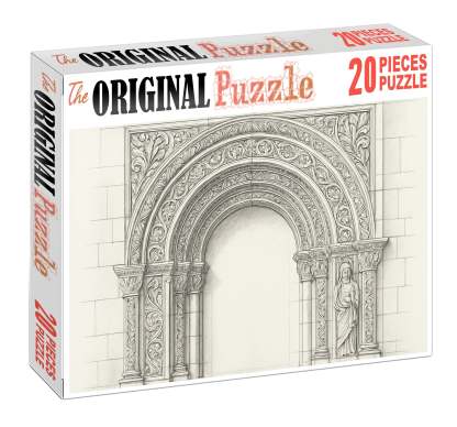 Architectural Arch Detail Precise Technical Pencil Drawing With Clean Lines Large Format Puzzle