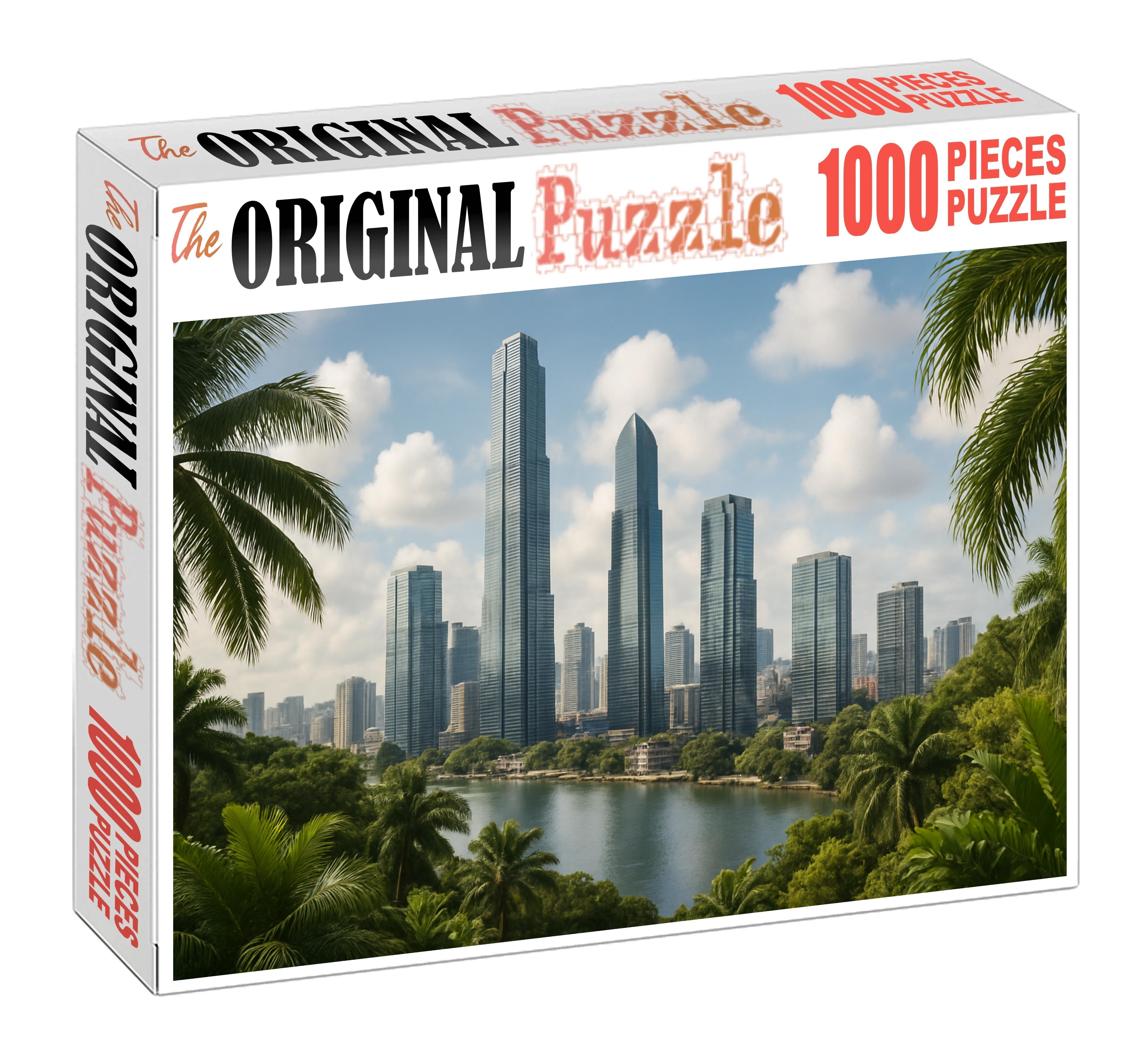 Jakarta Skyline Expanding Urban Verticality With Landmark Skyscrapers And Tropical Skyline Easy Puzzles
