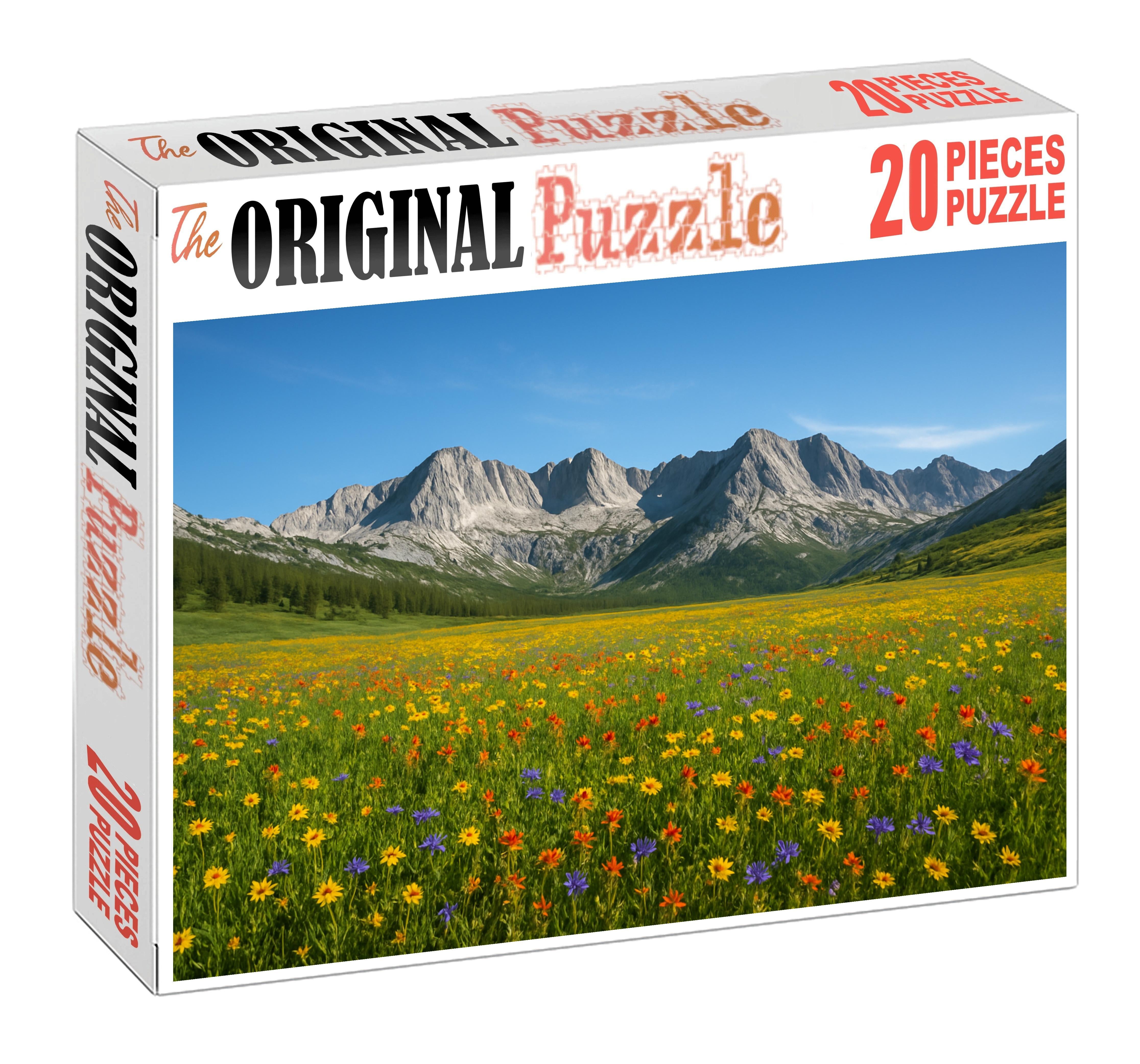 Sunlit Alpine Meadow Plateau Large Format Puzzle