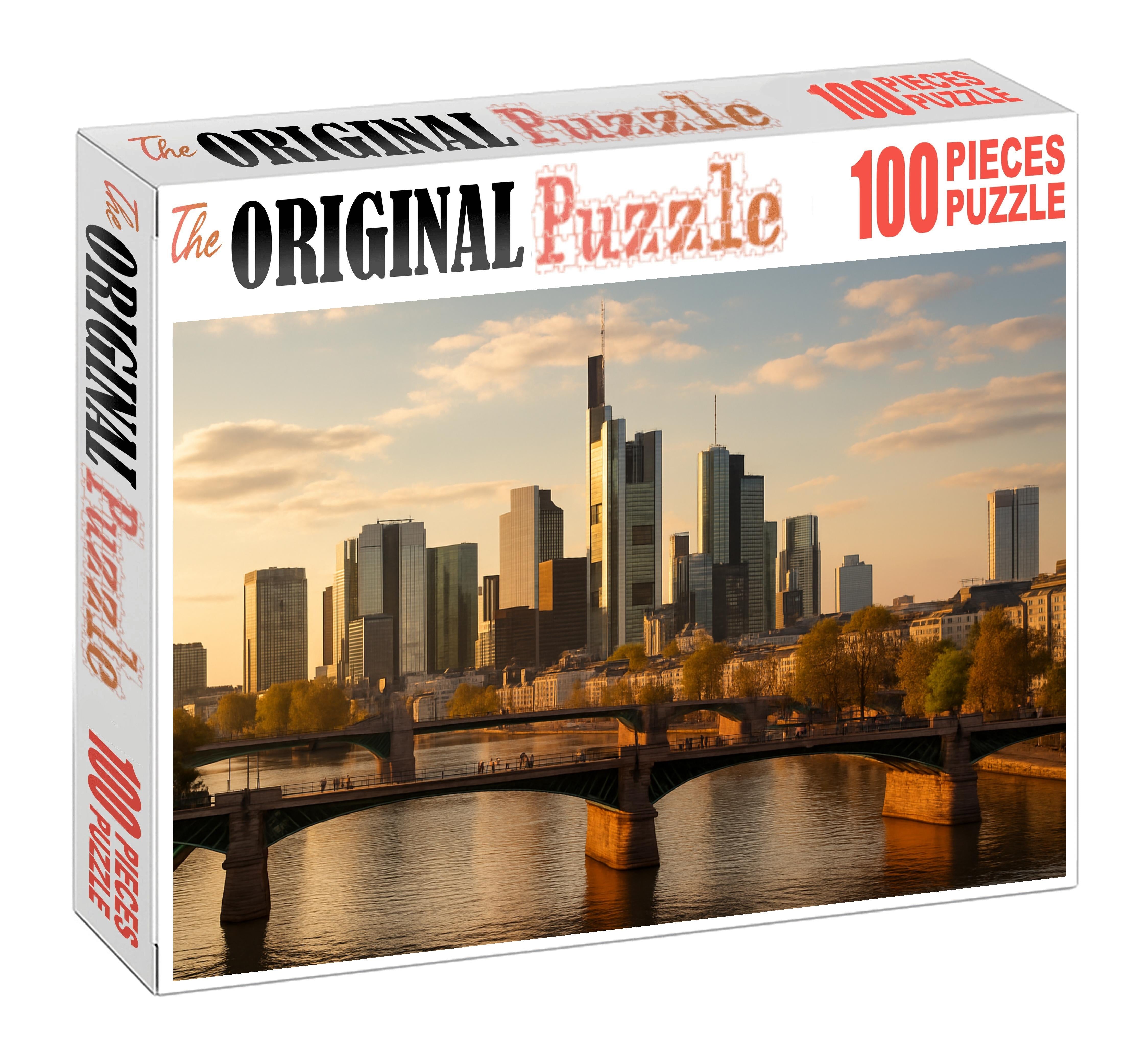 Frankfurt Main Skyline Europes Leading Financial Tower Cluster Large Format Puzzle