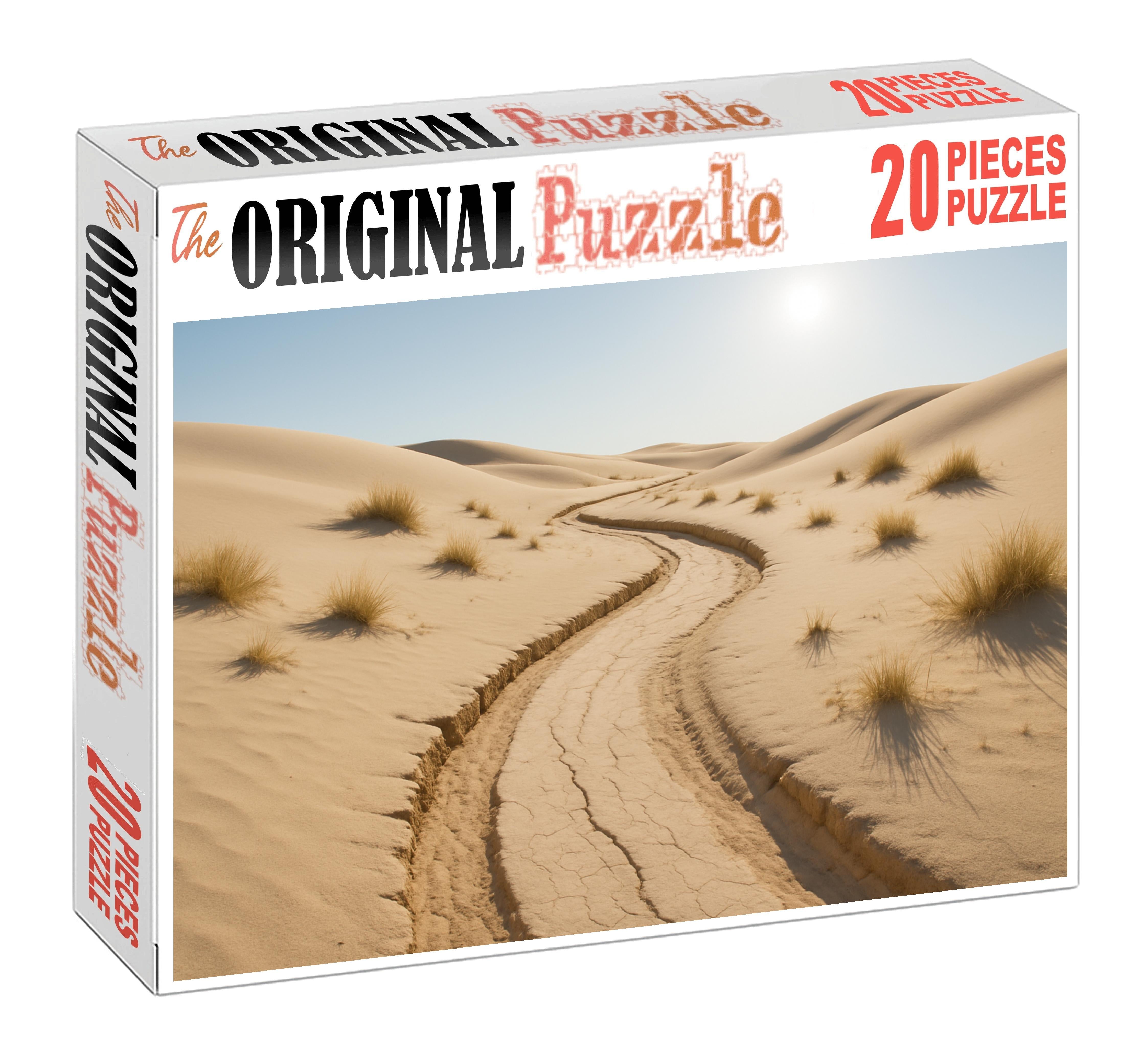 Ephemeral Streambed Sandy Wash Carving Through Golden Plains Puzzle For Kids