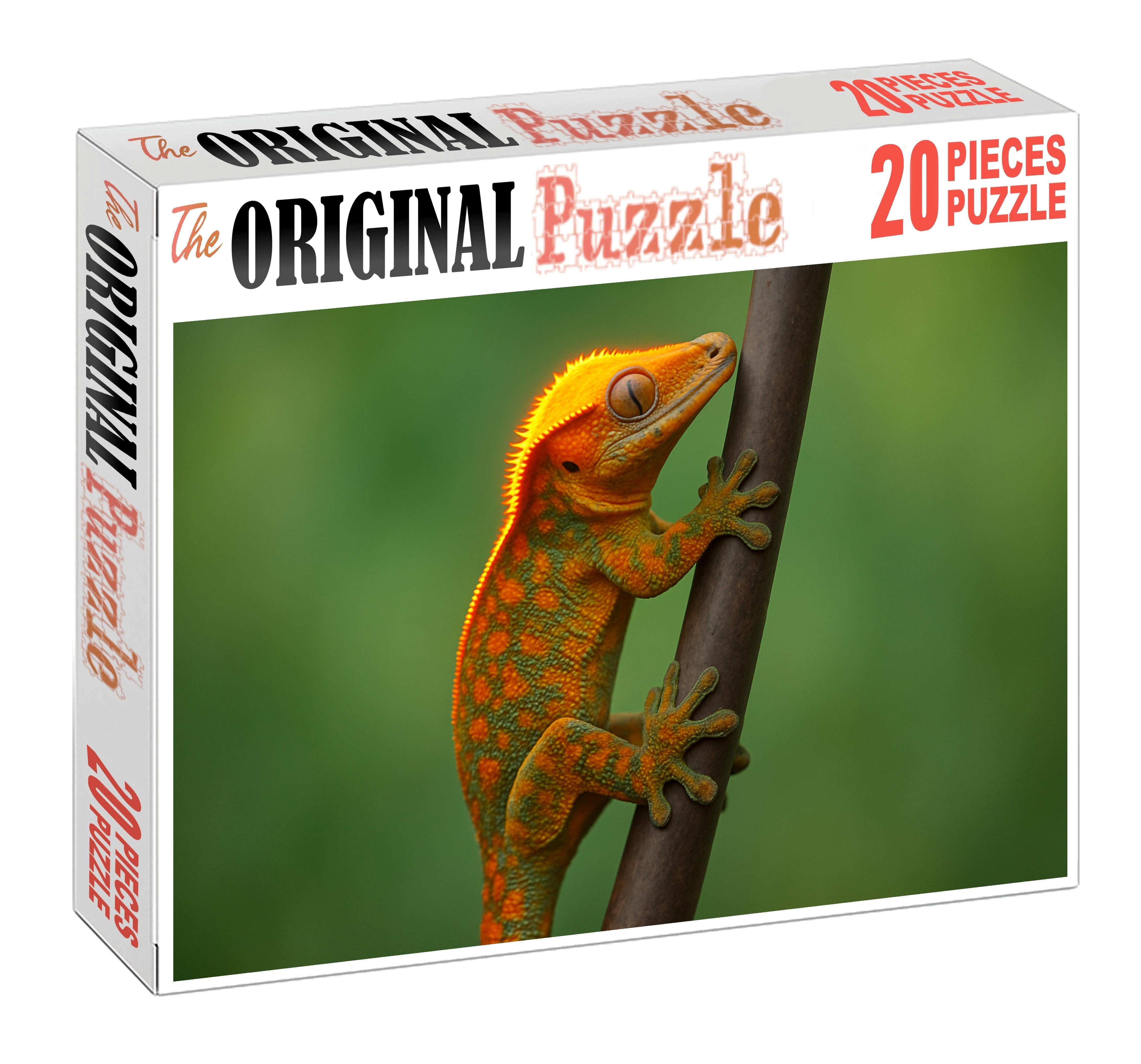 Celestial Crowned Gecko Arboreal Reptile With Bright Crest And Sticky Toes Puzzle Fun