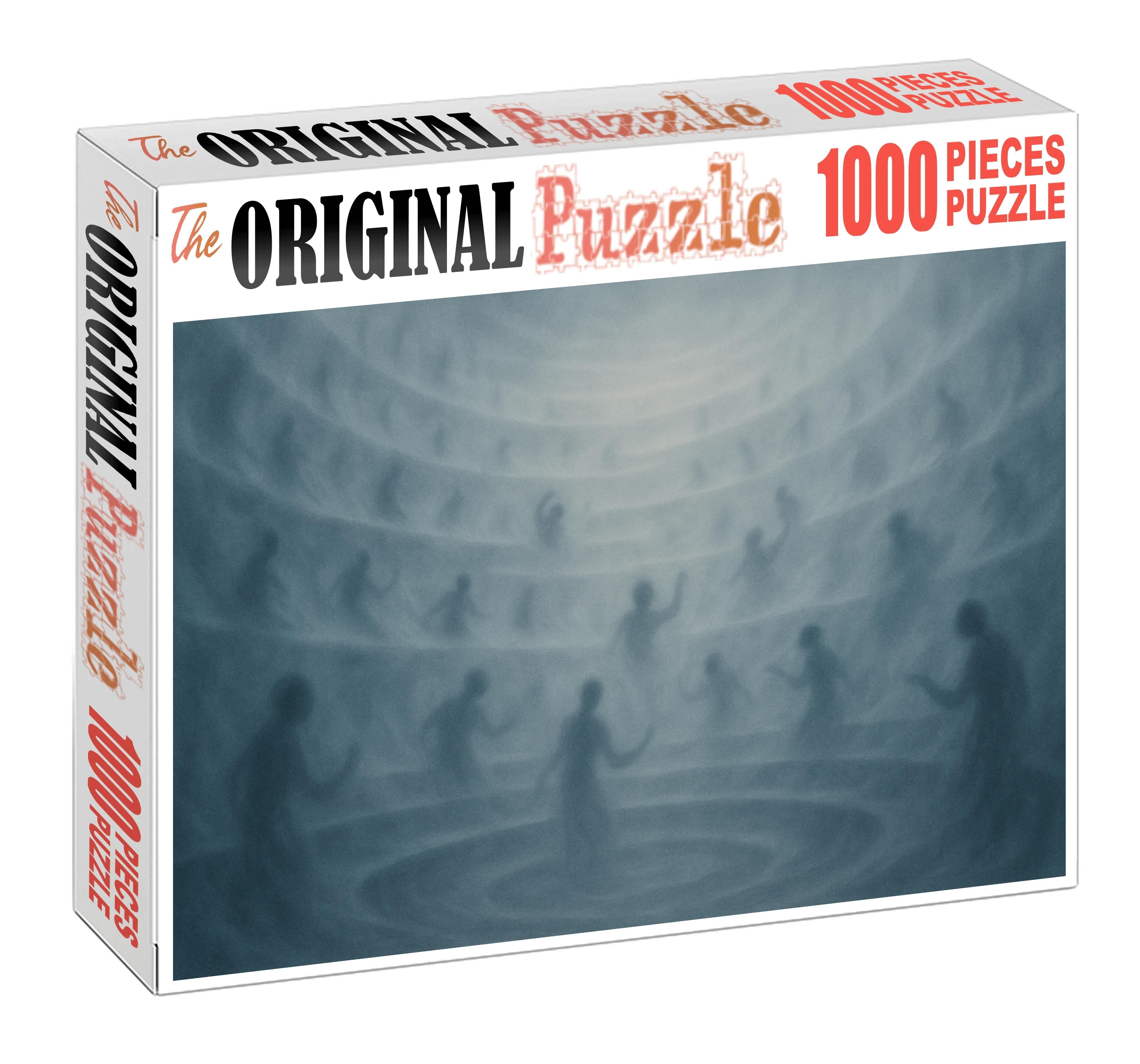 The Silhouette Theater Shadows Dancing On Endless Walls Of Mist Unique Puzzle Design