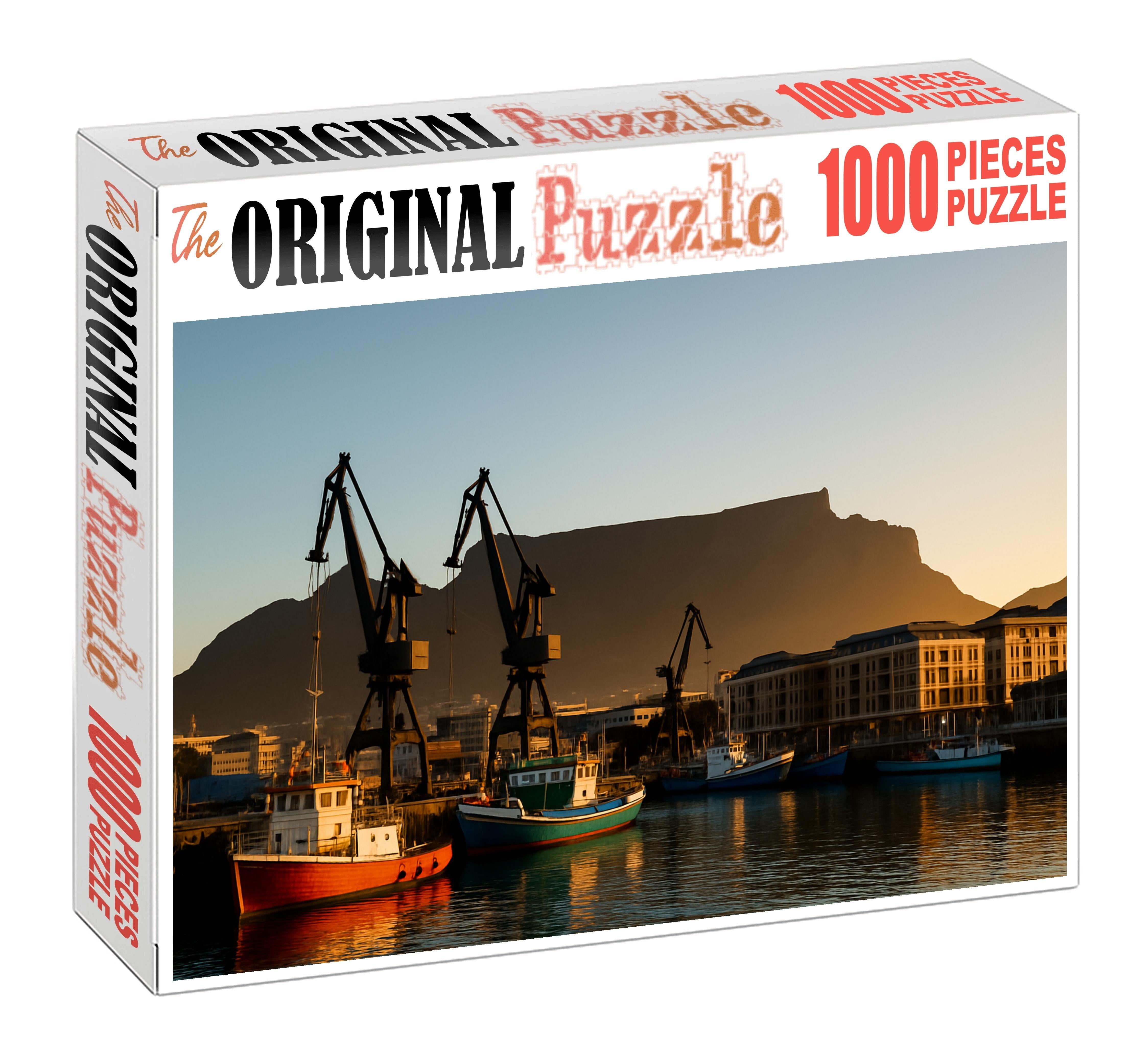 Cape Town Waterfront Skyline Iconic Backdrop Of Table Mountain Meeting Vibrant Harbor Structures Family Puzzles