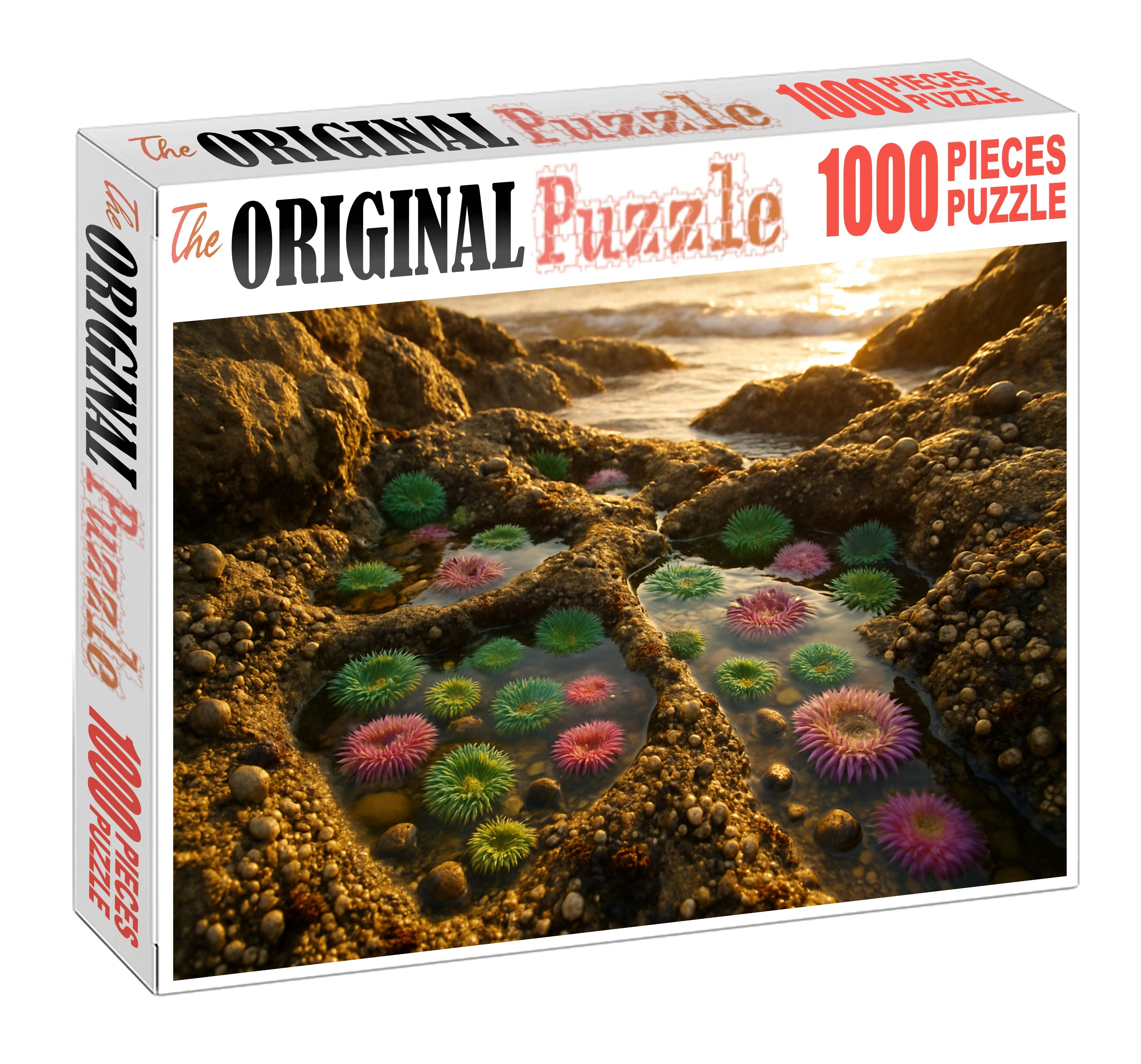 Golden Coastal Tide Pools 500 Piece Puzzle