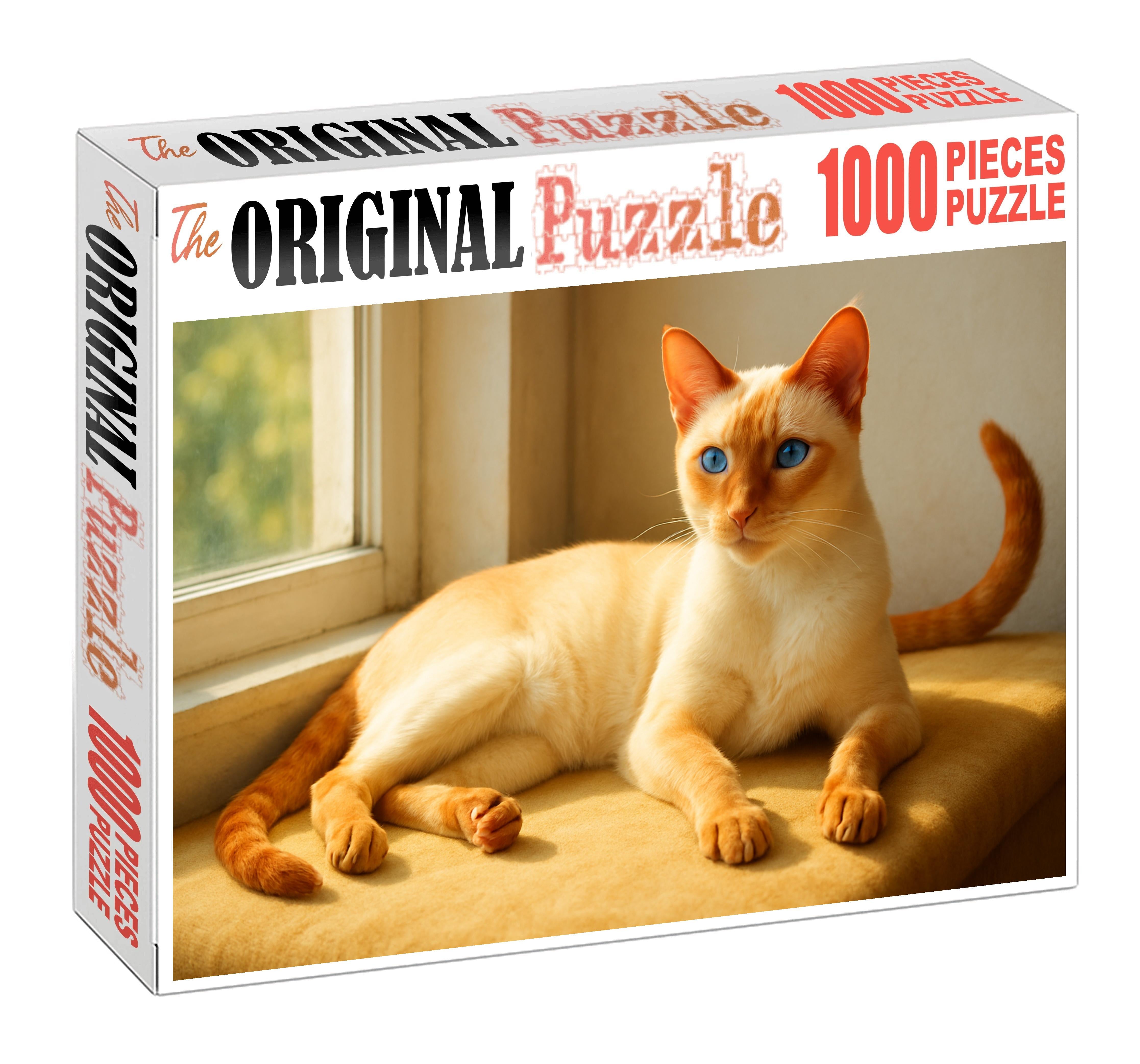 Crimson Whisper Lush Red-point Siamese With A Charming Purr 50 Piece Puzzle