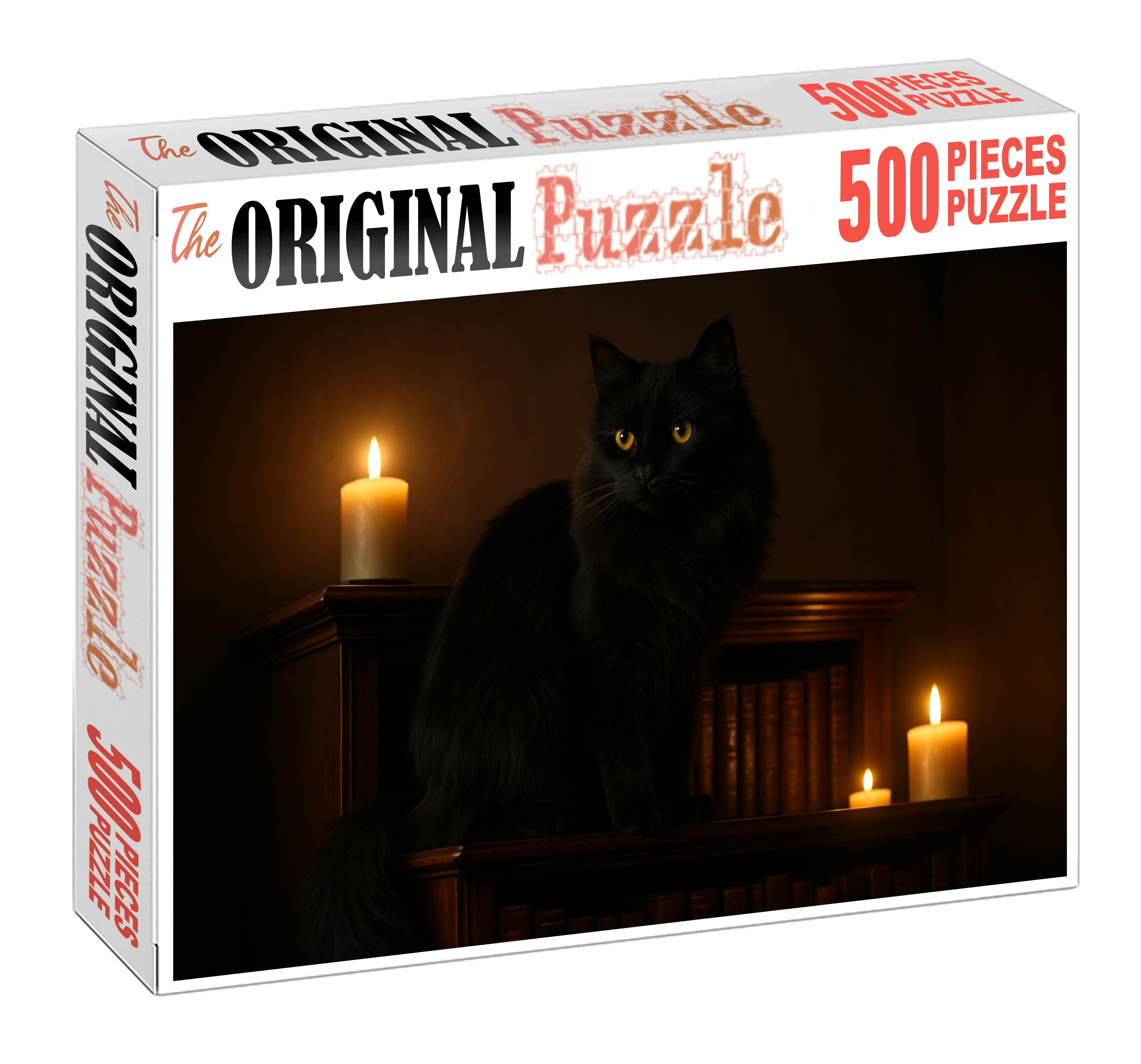 Shadow Lace Silky Black Longhair With Poised Elegance Puzzle Fun