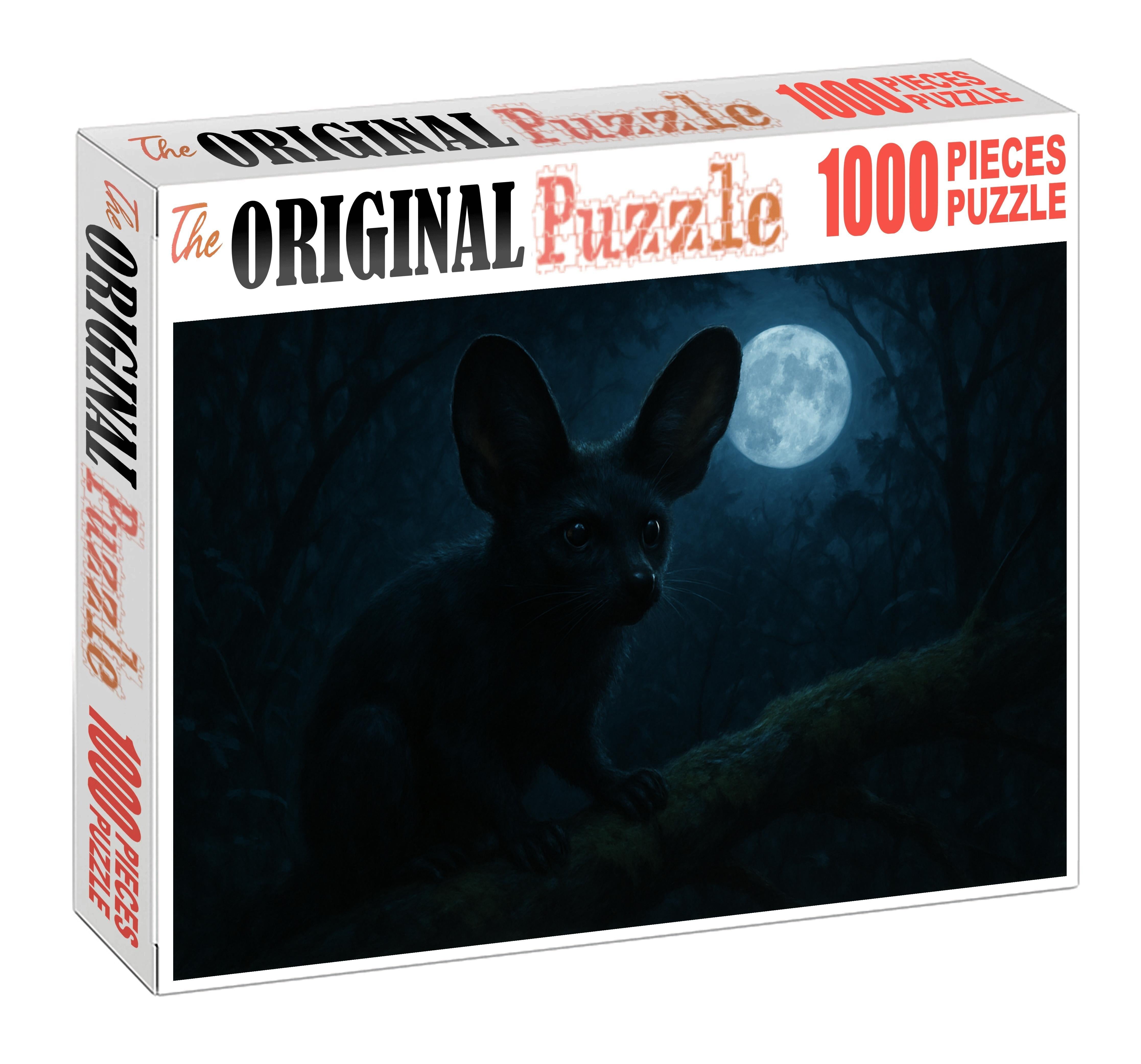 Velvet Nightstalker Sleek Nocturnal Mammal With Enhanced Echolocation Custom Jigsaw Puzzle