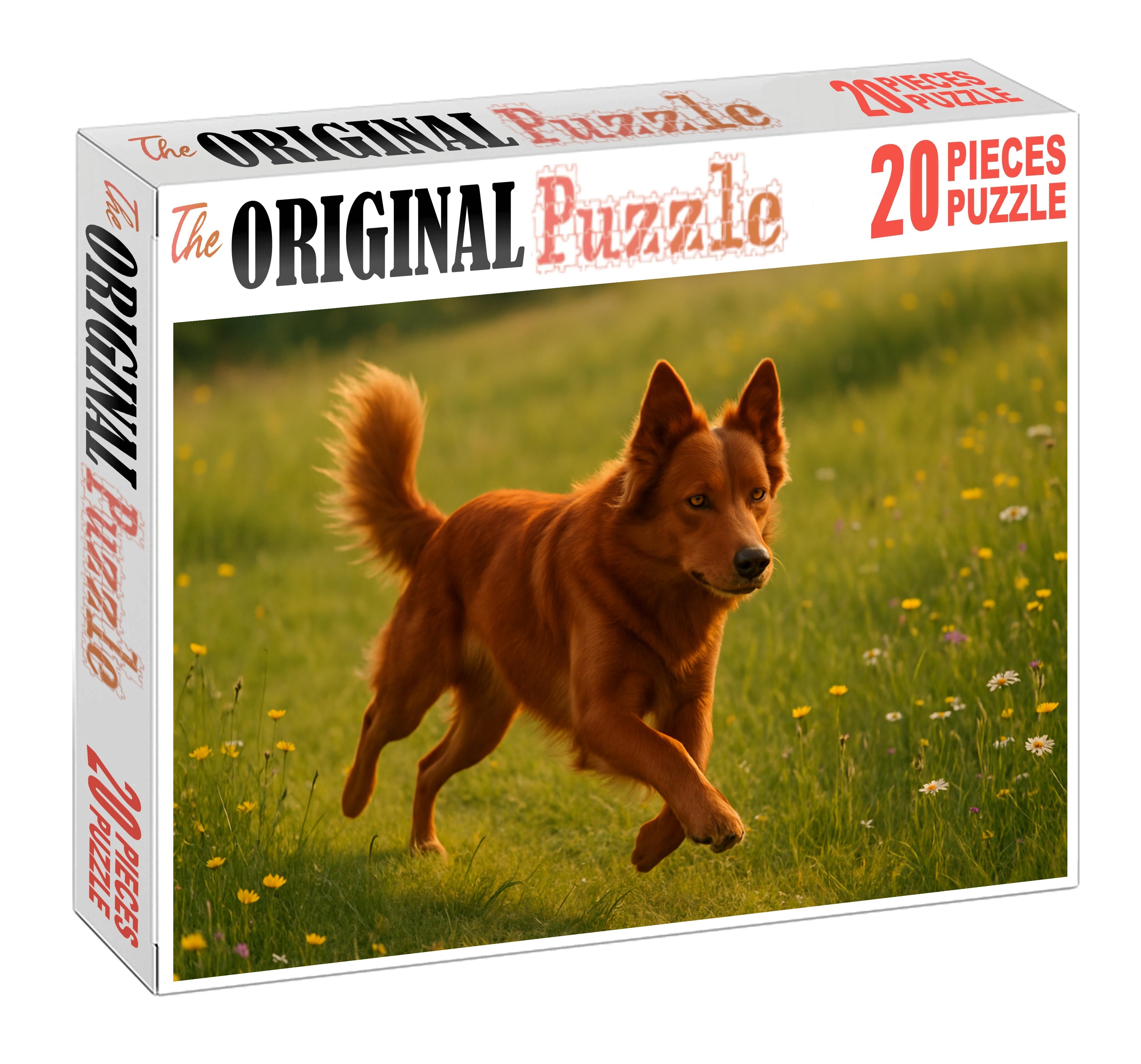 Copper Ember Radiant Red-orange Herding Dog With Spirited Intelligence 200 Piece Puzzle