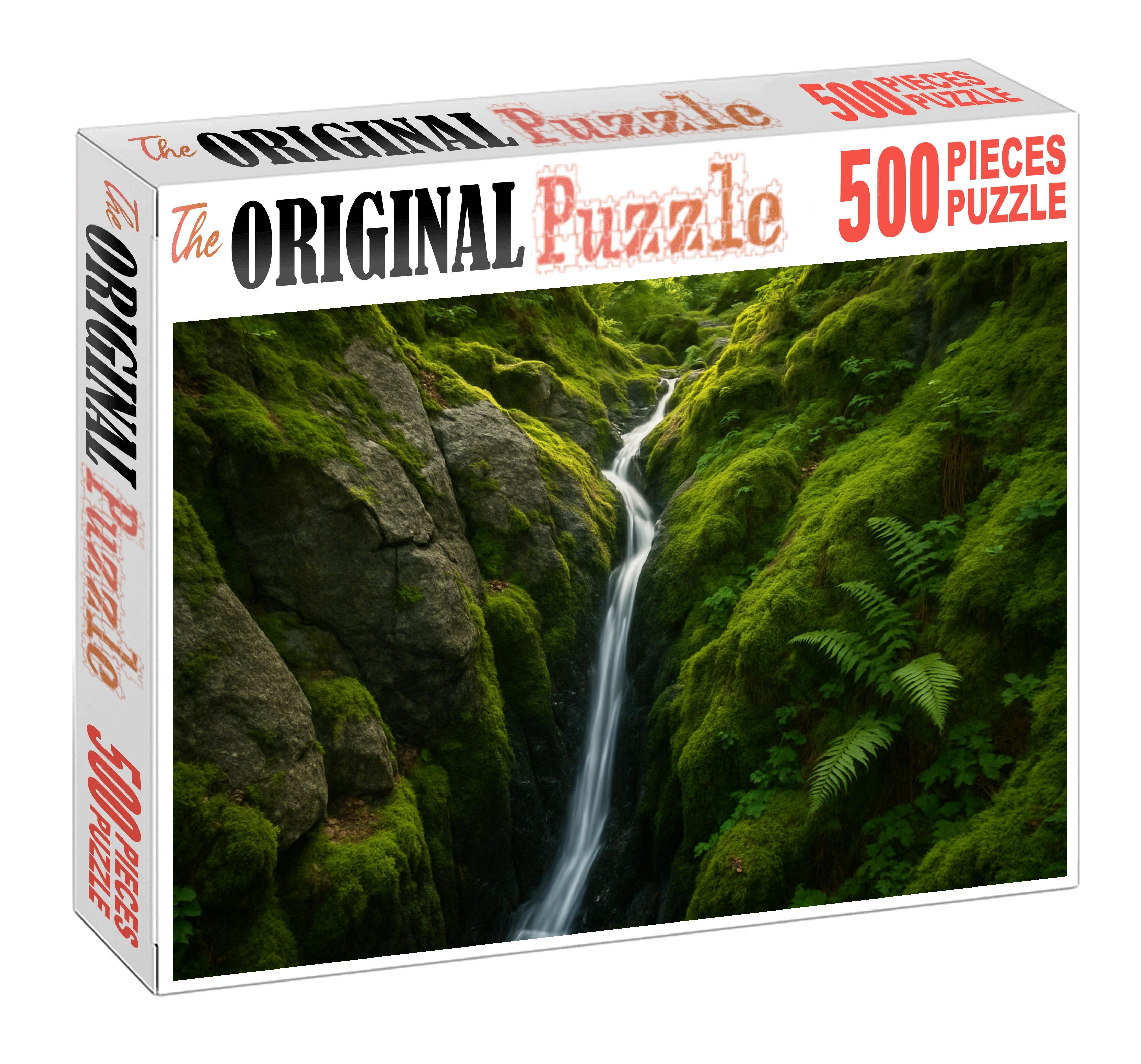 Silver Serpent Cascade Custom Jigsaw Puzzle