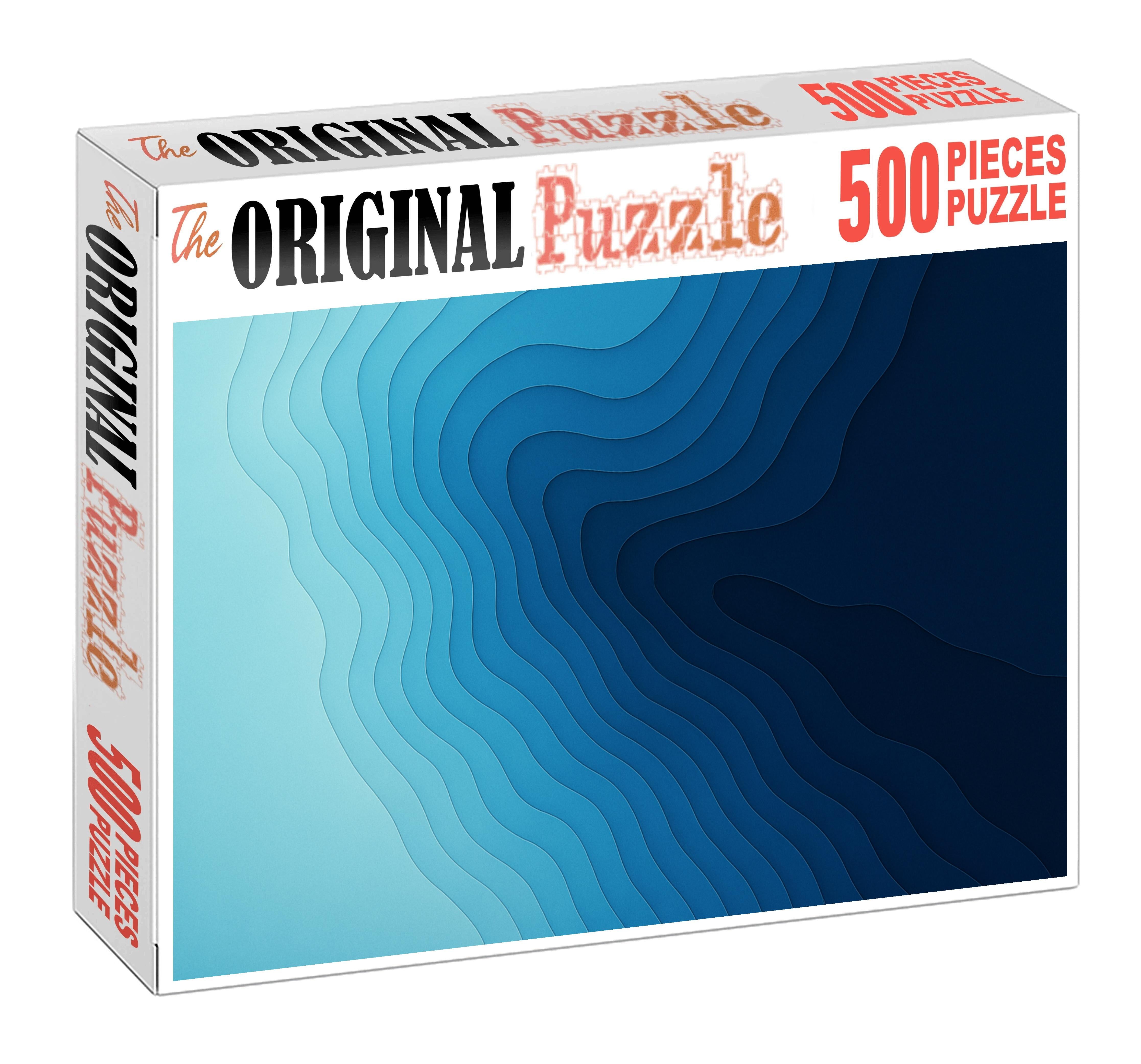 Gradient Bathymetric Contour Map 50 Piece Puzzle