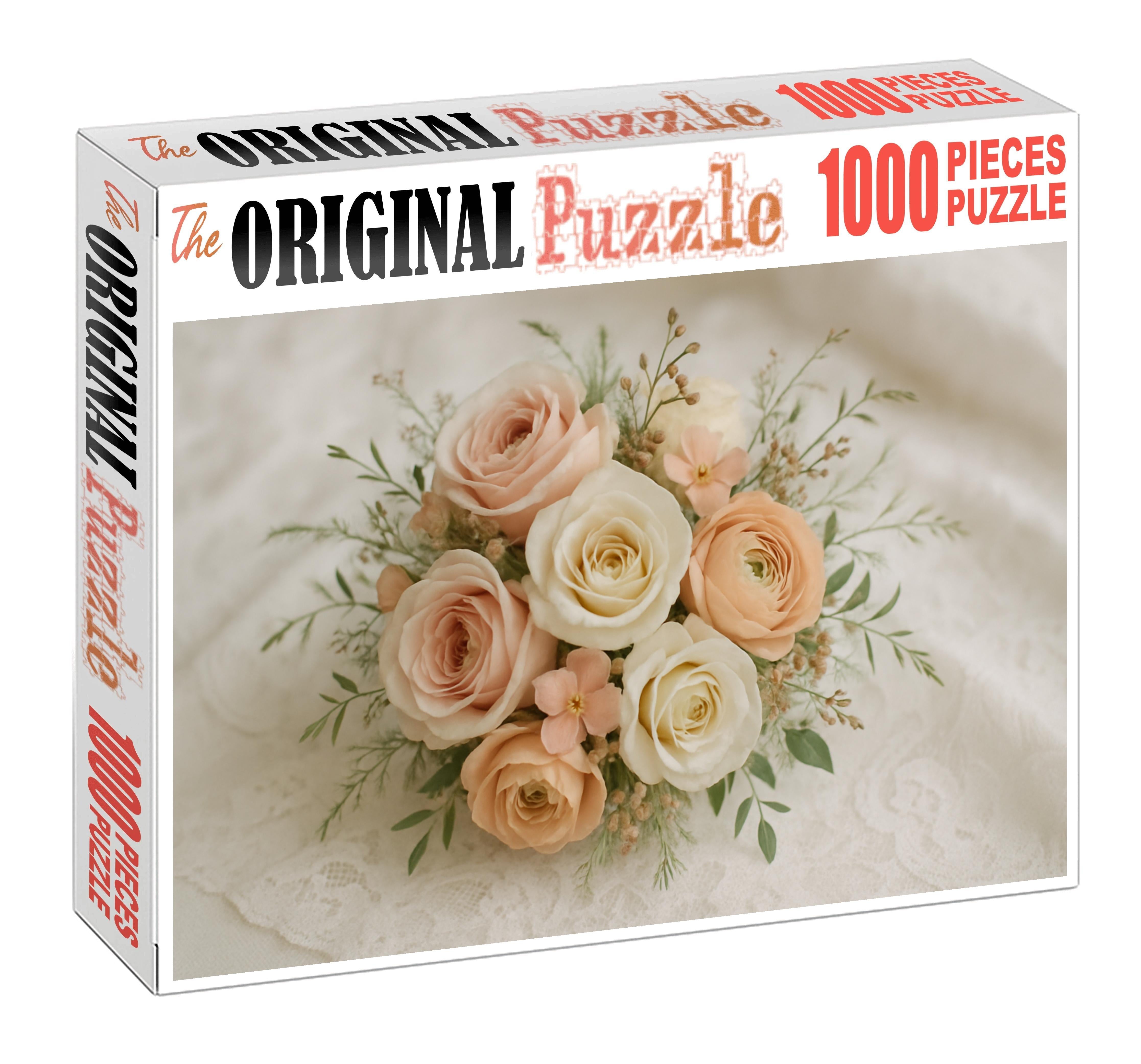 Blush Garden Party Bouquet Puzzle For Adults