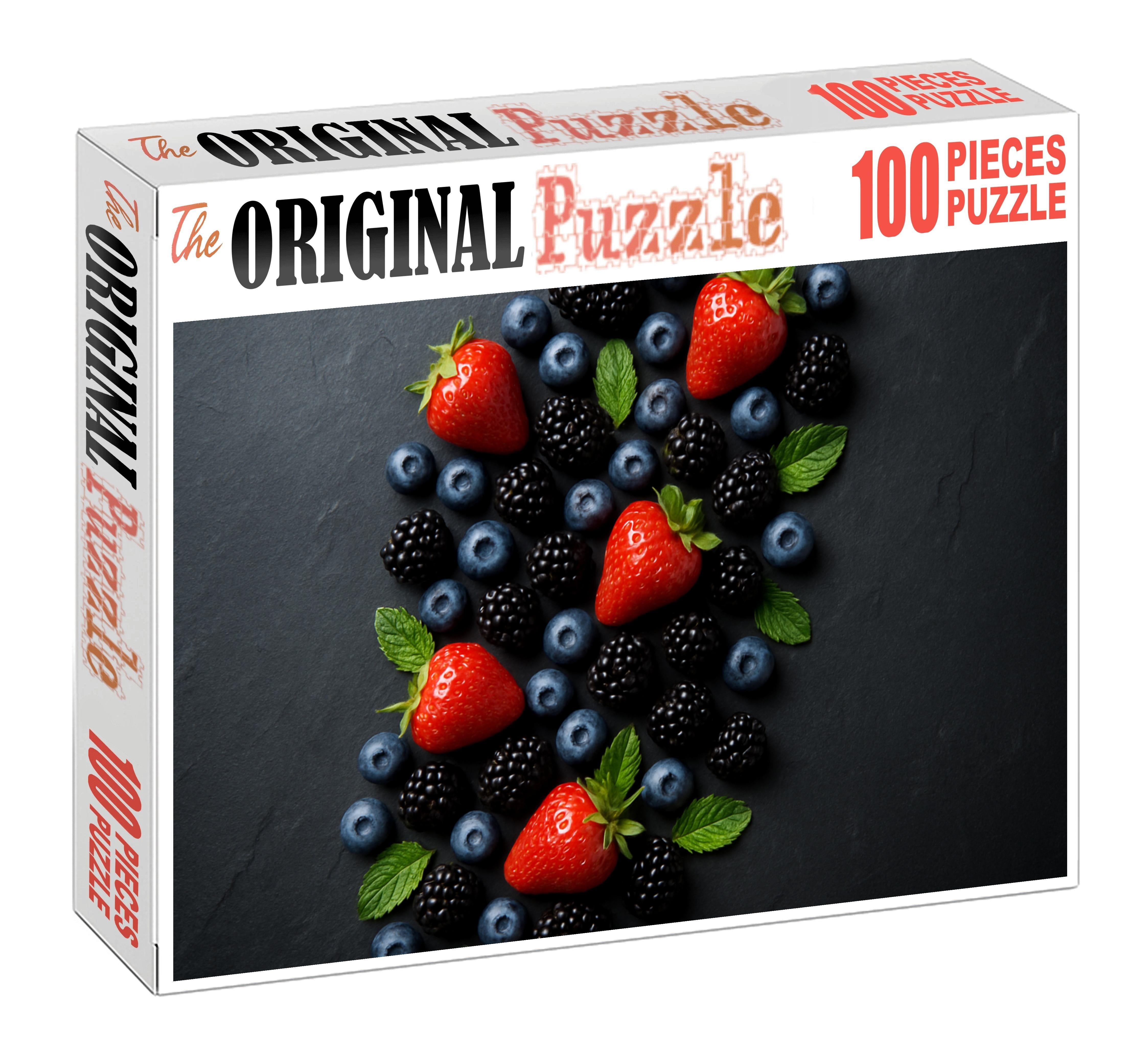 Berry Cascade On Slate 20 Piece Puzzle