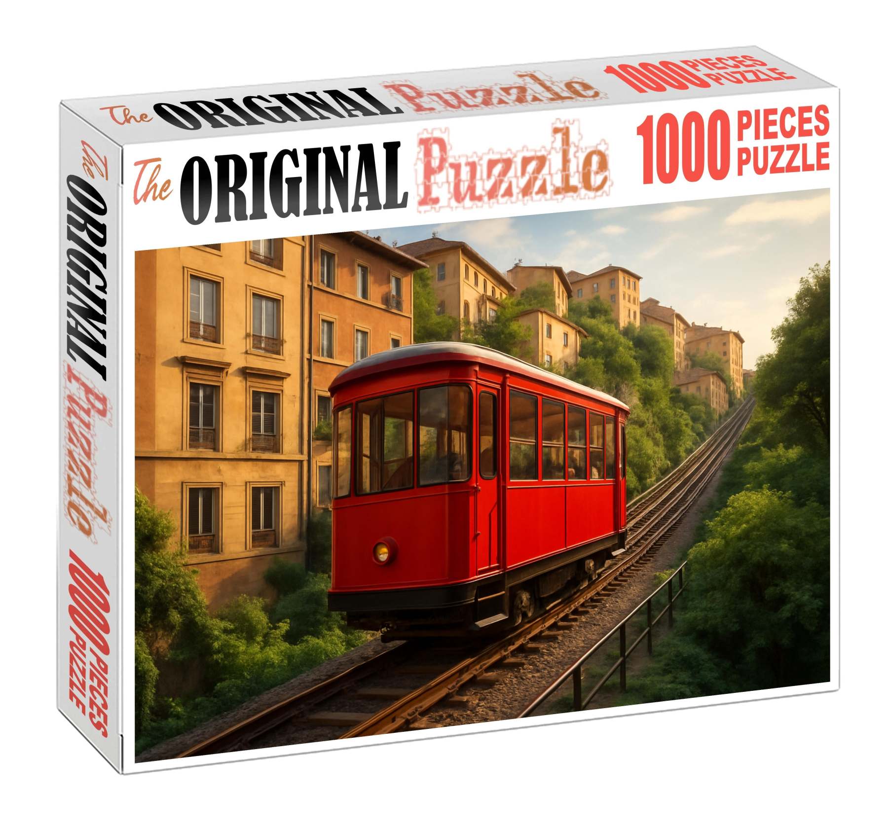 Crimson Fire Funicular Premium Puzzle Pieces