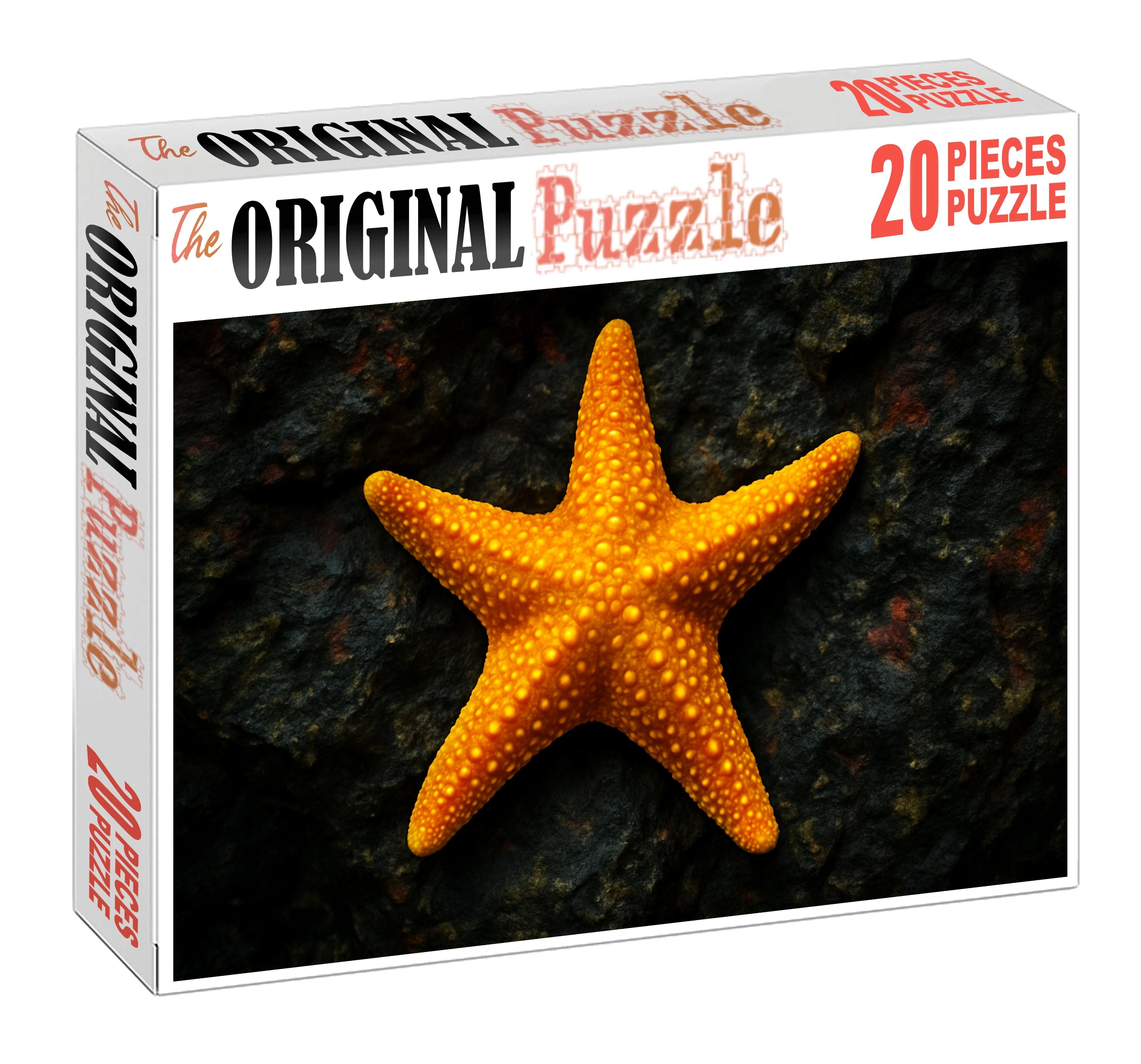 Golden Bubble Star Echinoderm With Rounded Arms And Bubble Texture Puzzle Fun