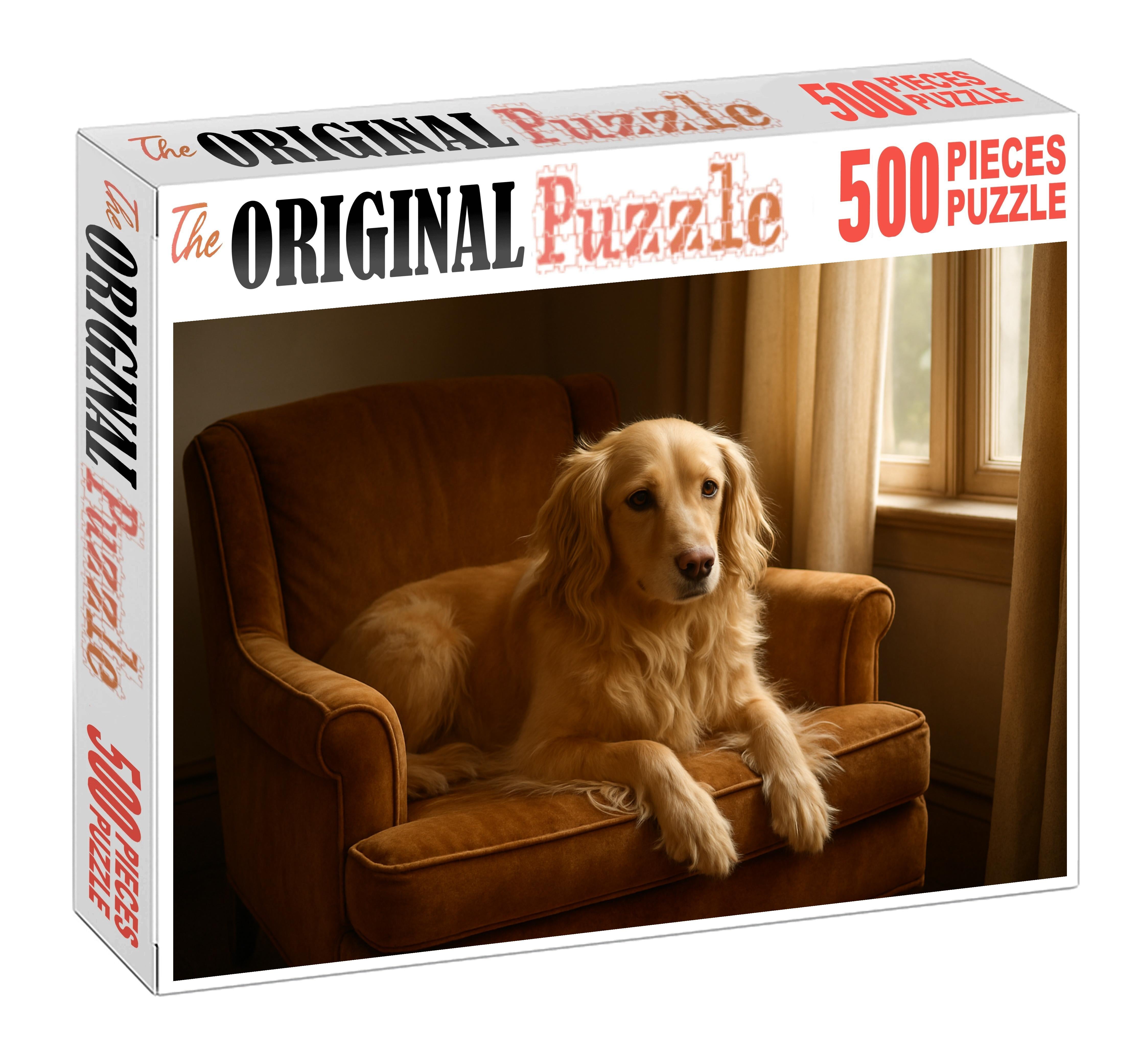 Sable Drift Long-haired Tan Companion With Gentle Eyes Custom Jigsaw Puzzle