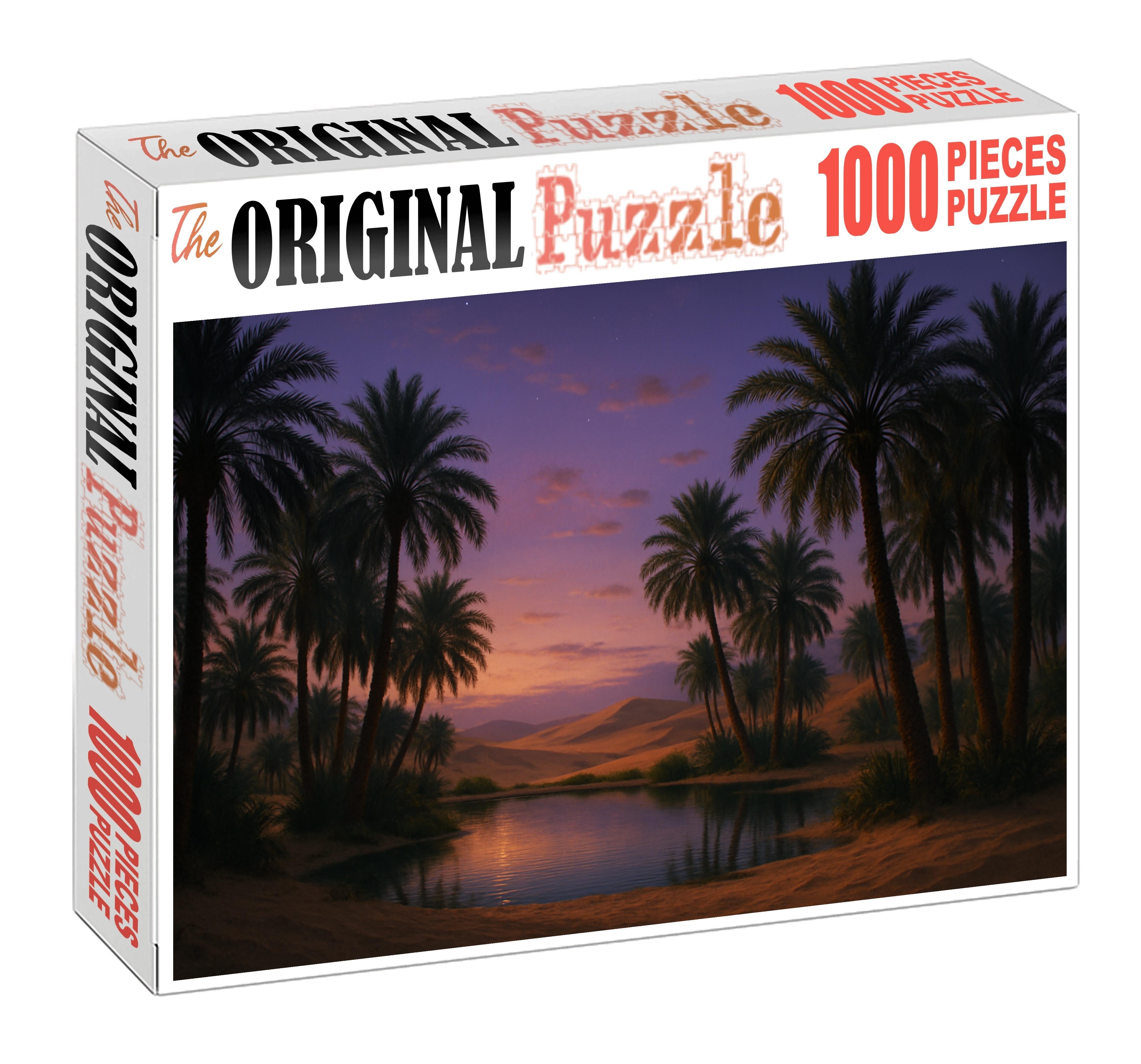 Radiant Wadi Emerald Oasis Hidden In Golden Sands 200 Piece Puzzle