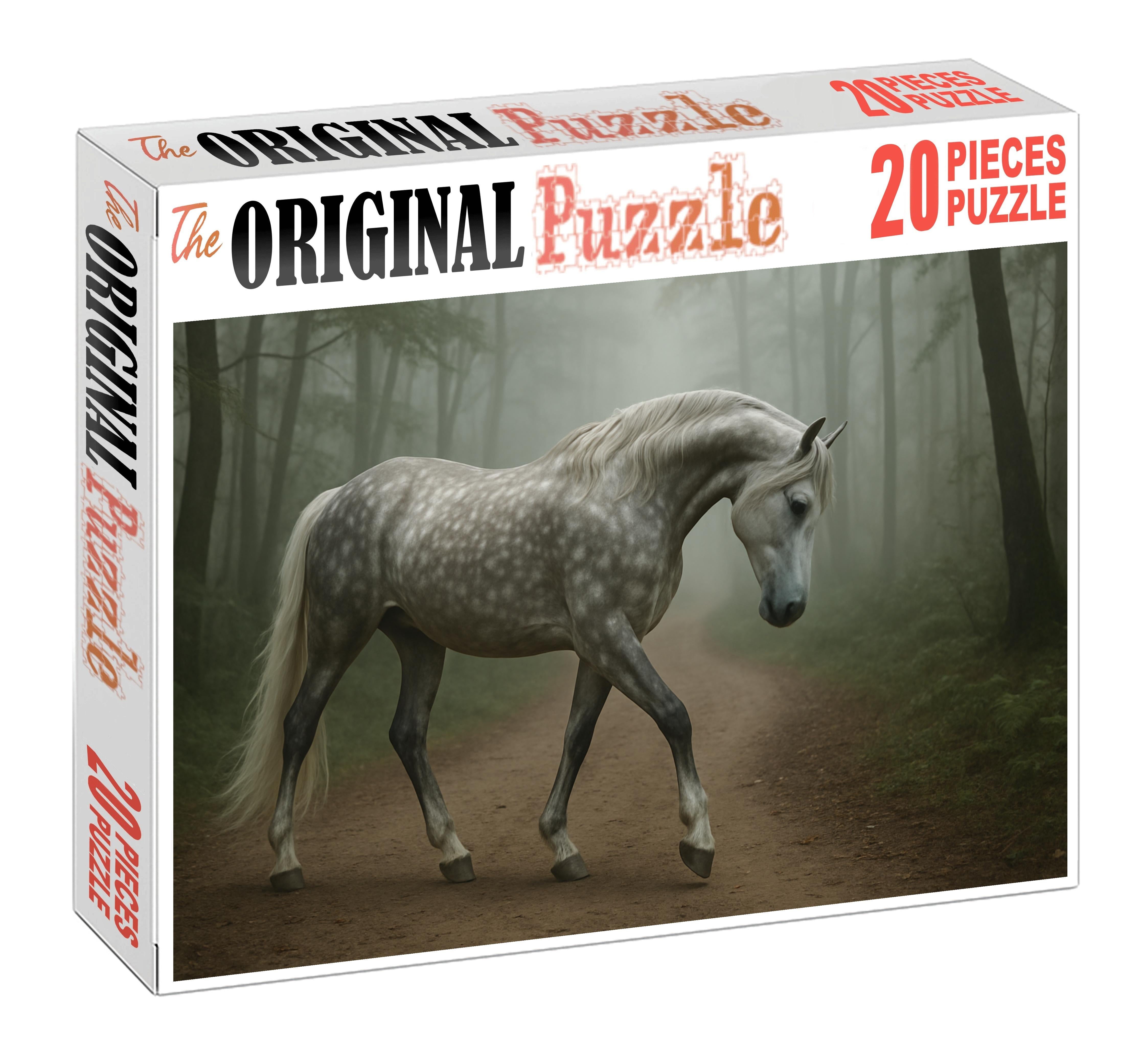 Dappled Moonlight Walker Graceful Gray Gaited Mare Custom Jigsaw Puzzle