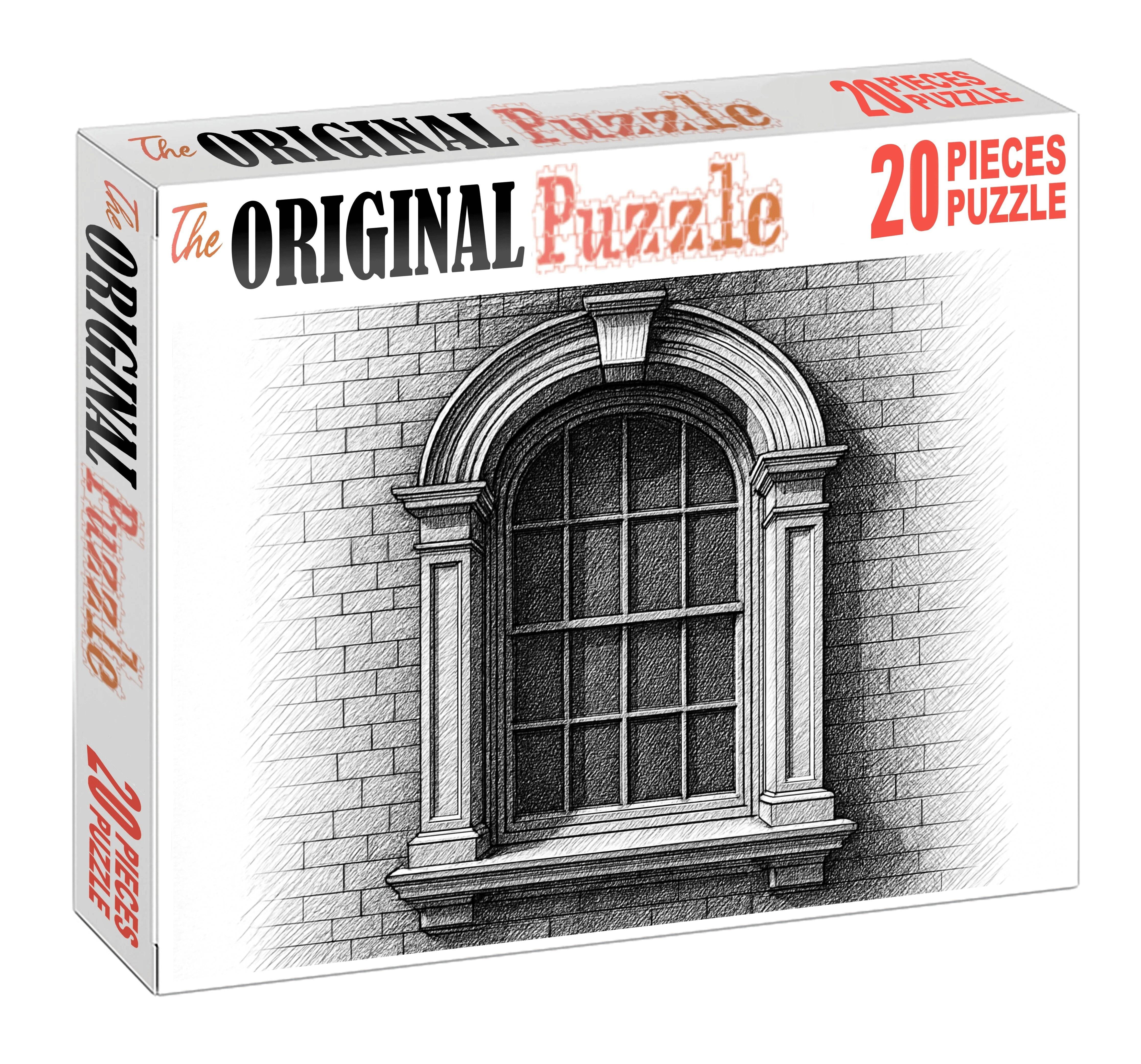 Architectural Window Study Precise Technical Pen Lines With Crosshatching Detail 1000 Piece Puzzle