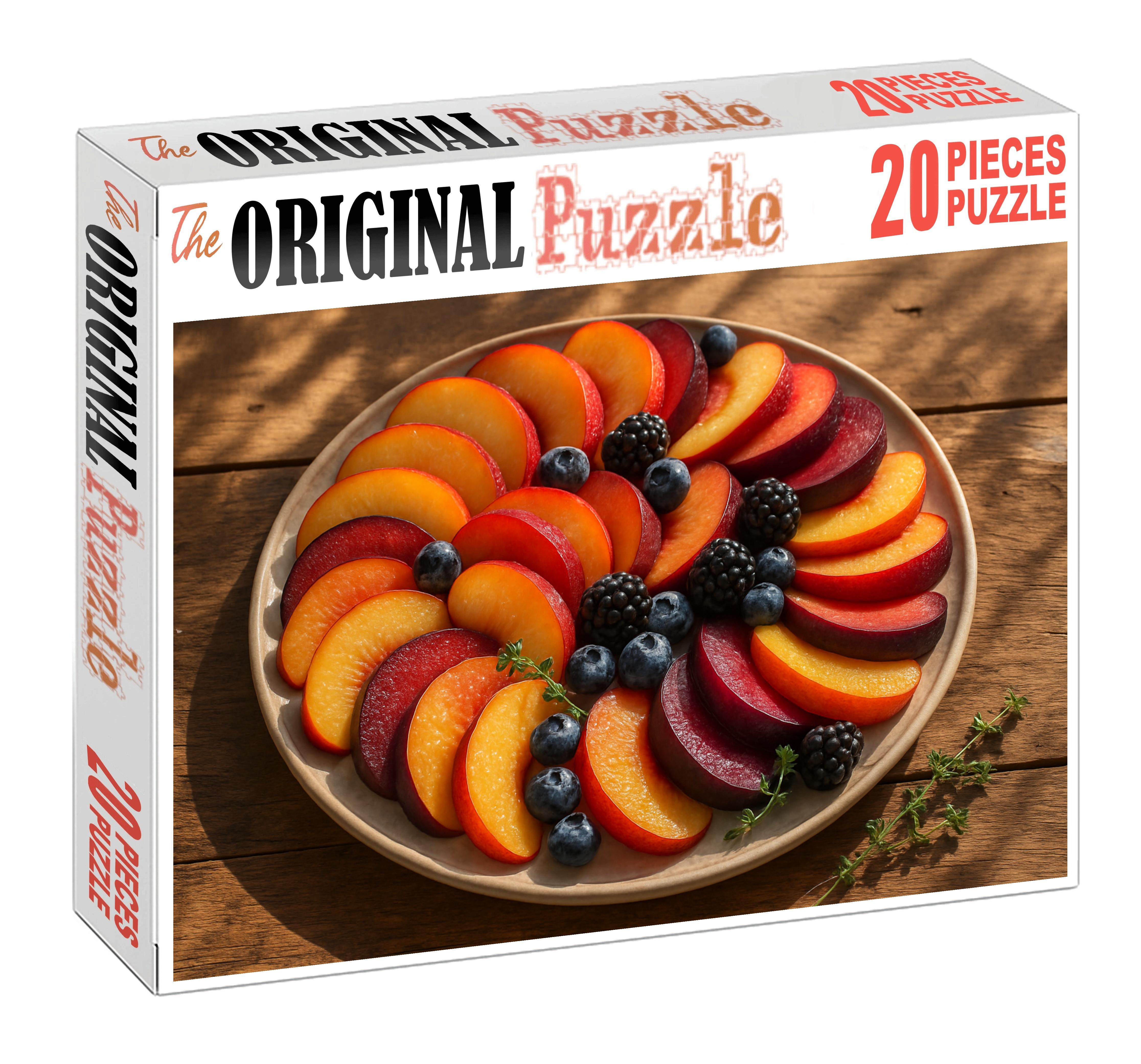 Sunlit Orchard Harmony Layered Stone Fruit And Berry Platter 500 Piece Puzzle