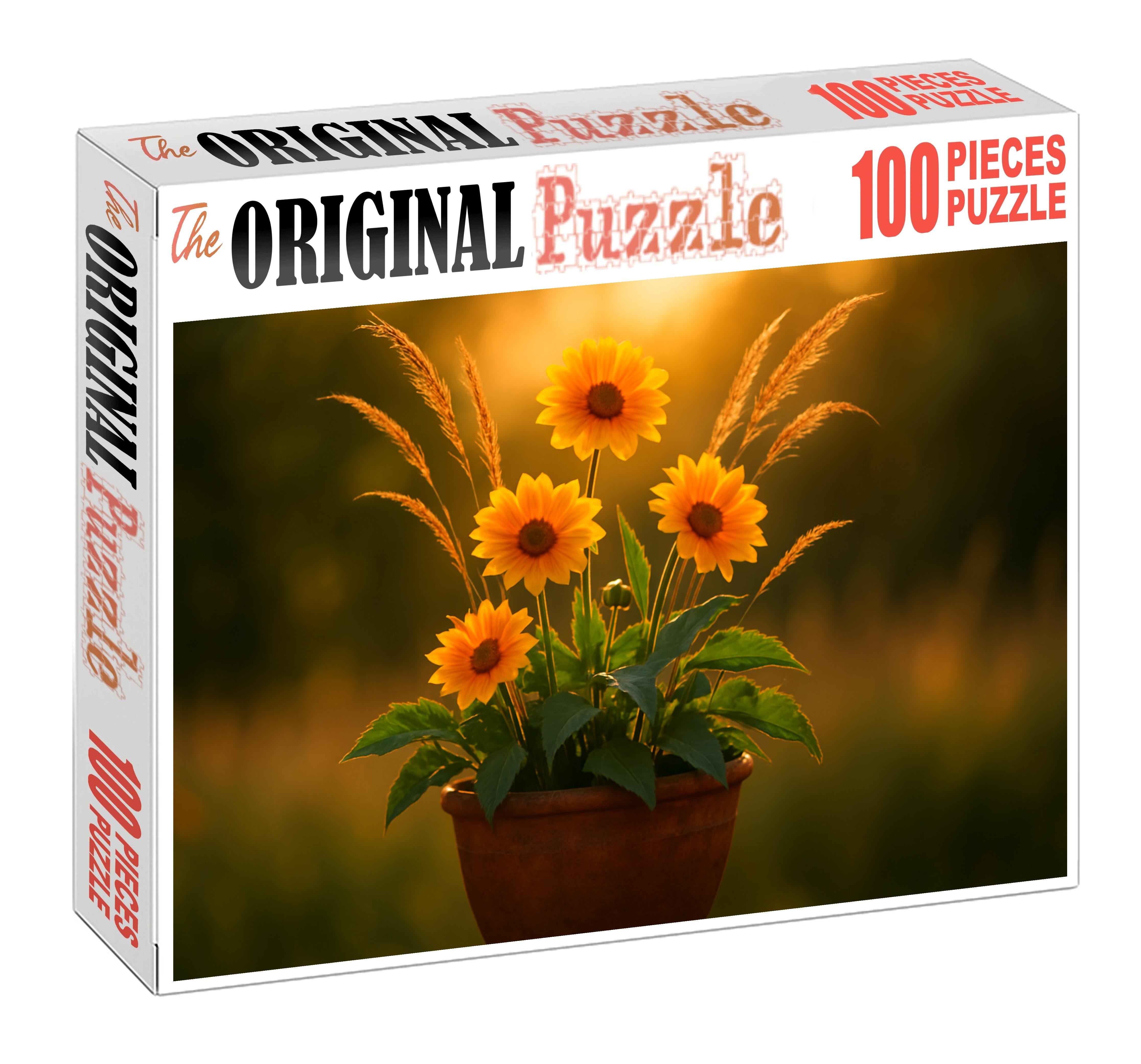 Golden Hour Pot Arrangement 200 Piece Puzzle