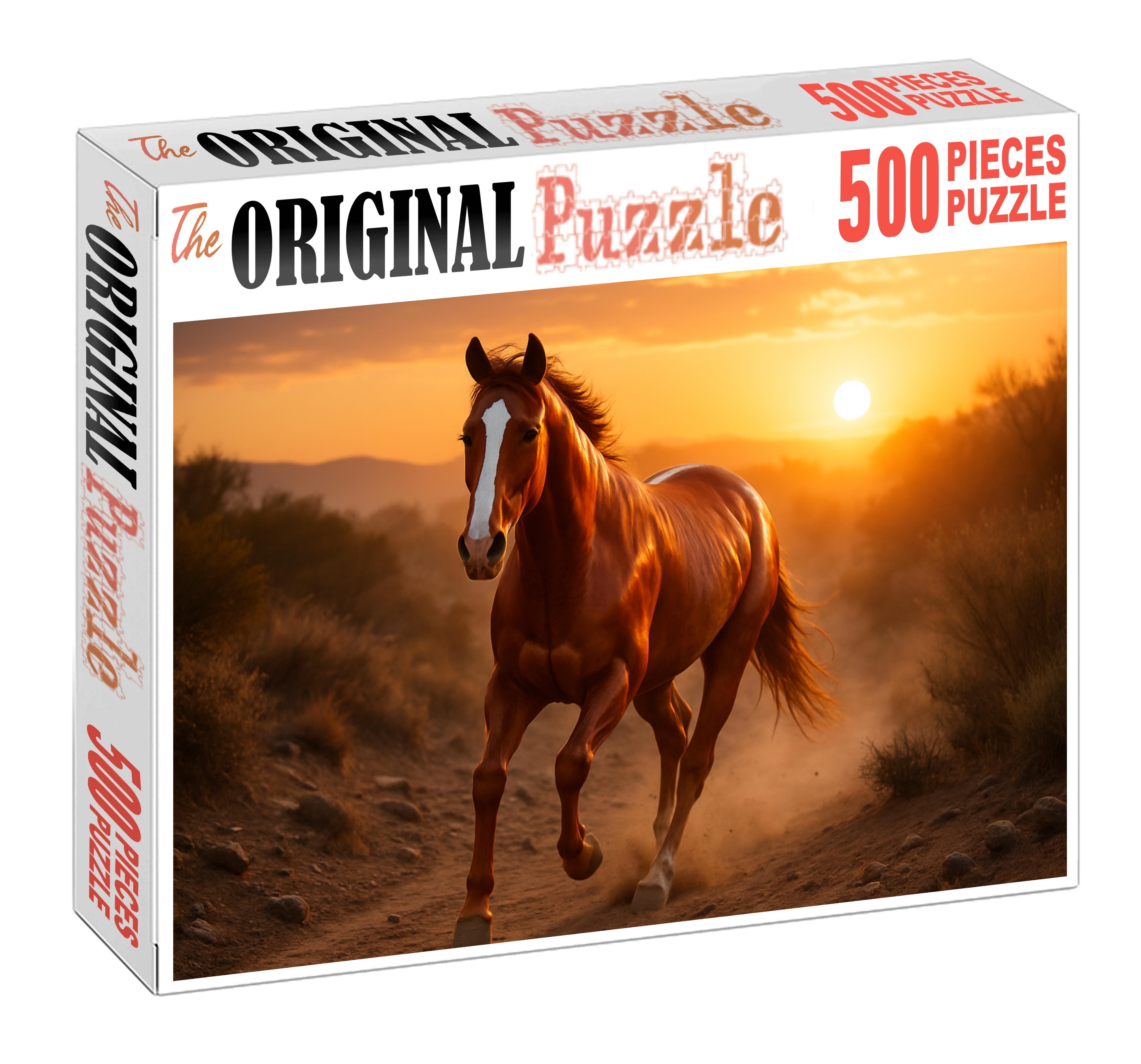 Copper Blaze Endurance Gelding Radiant Sorrel With Resilient Heart Puzzle Collection
