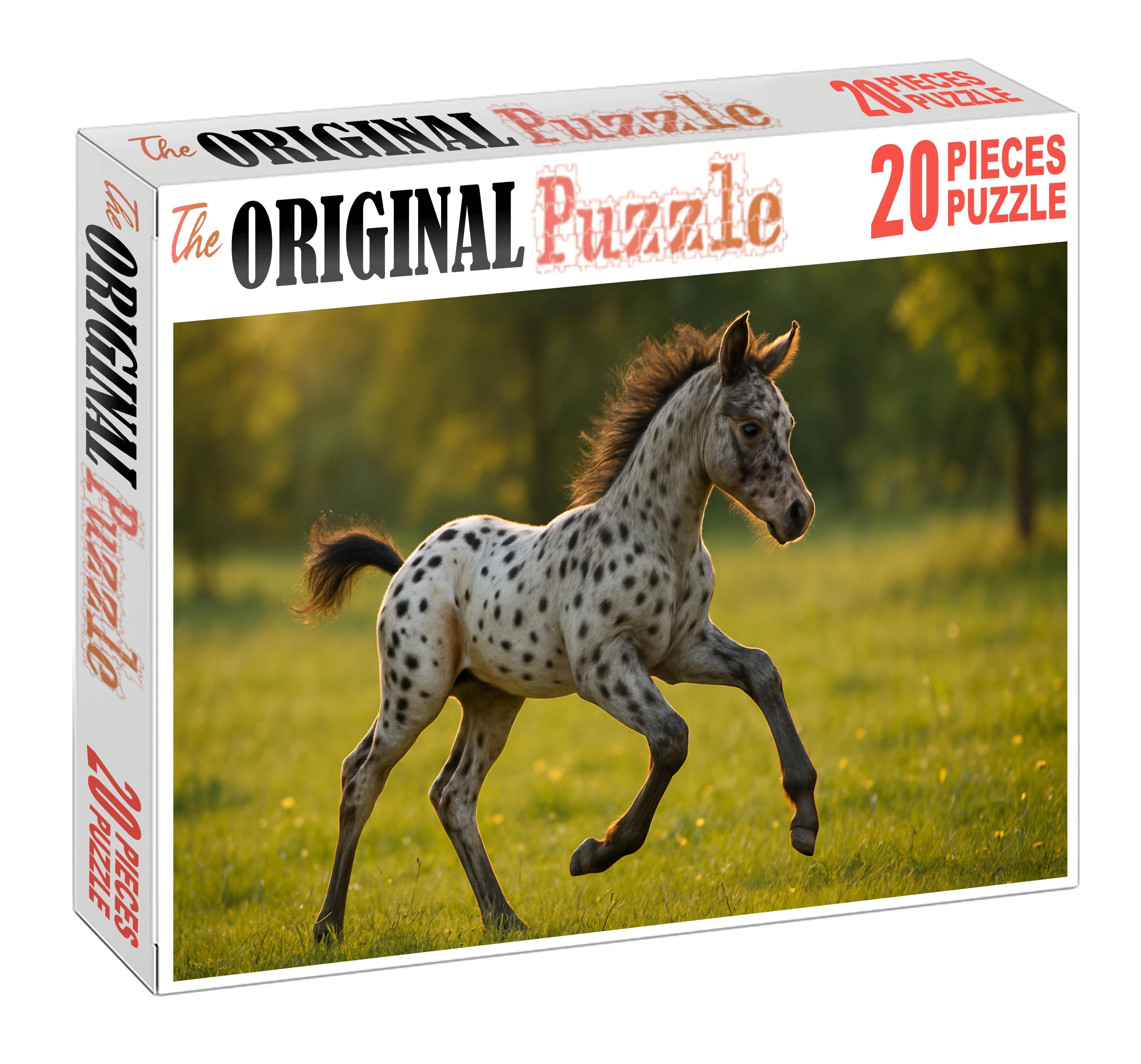 Mistwood Silver Flash Nimble Silver Dapple Appaloosa Colt With Sparkling Eyes 200 Piece Puzzle