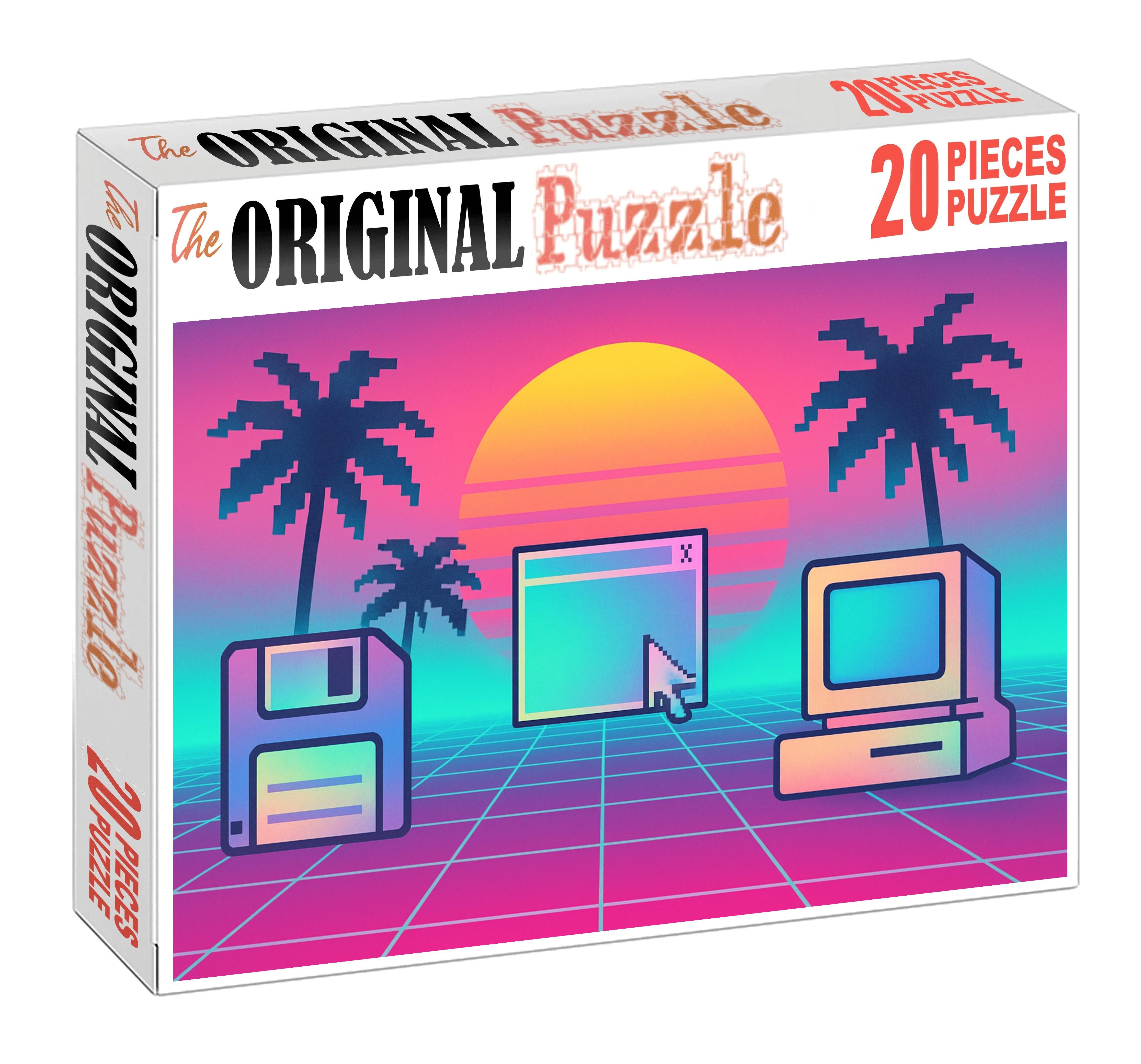 Digital Vaporwave Dreamscape Challenging Puzzles