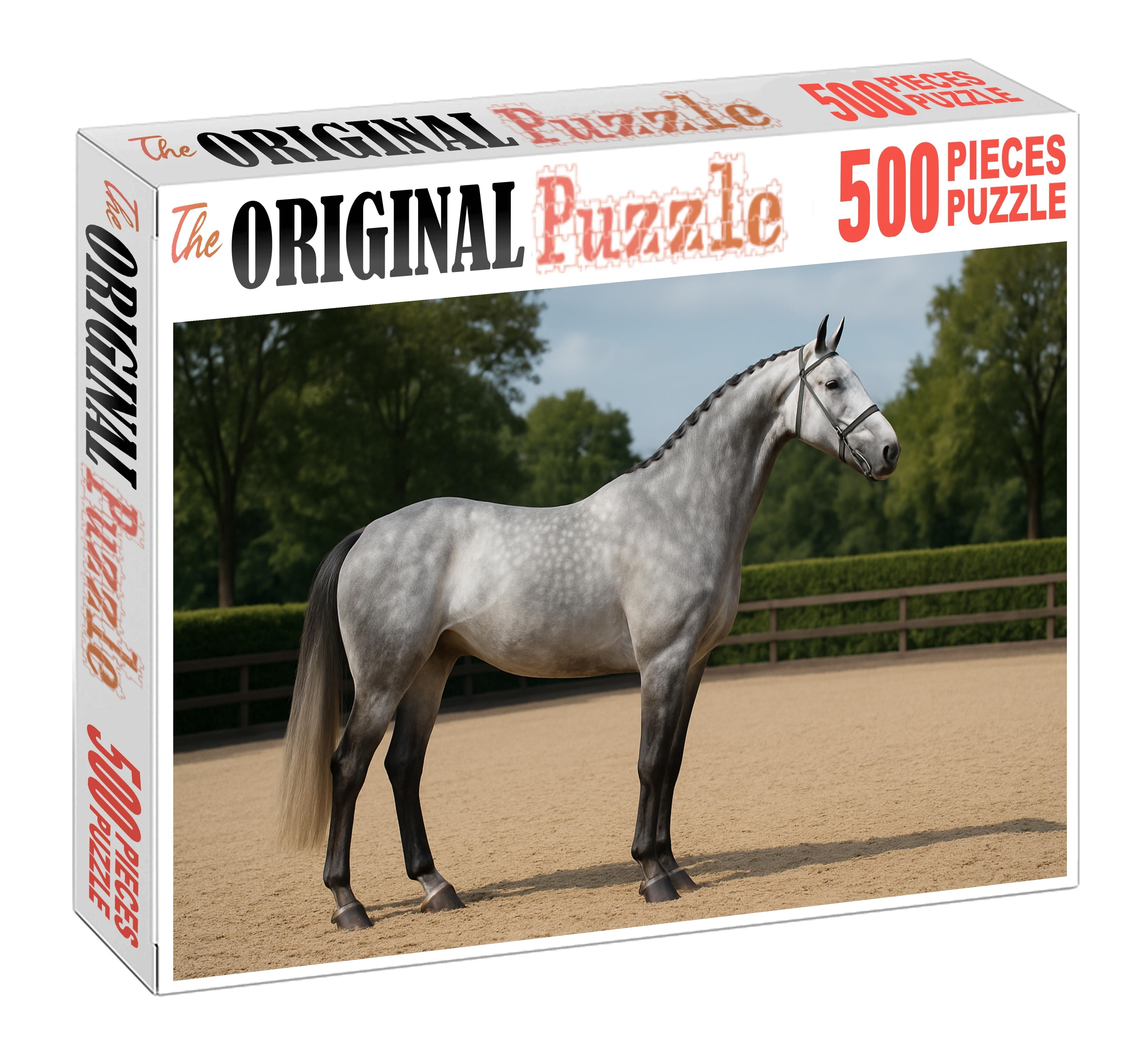 Silver Comet Sleek Gray Warmblood With Poised Presence 500 Piece Puzzle