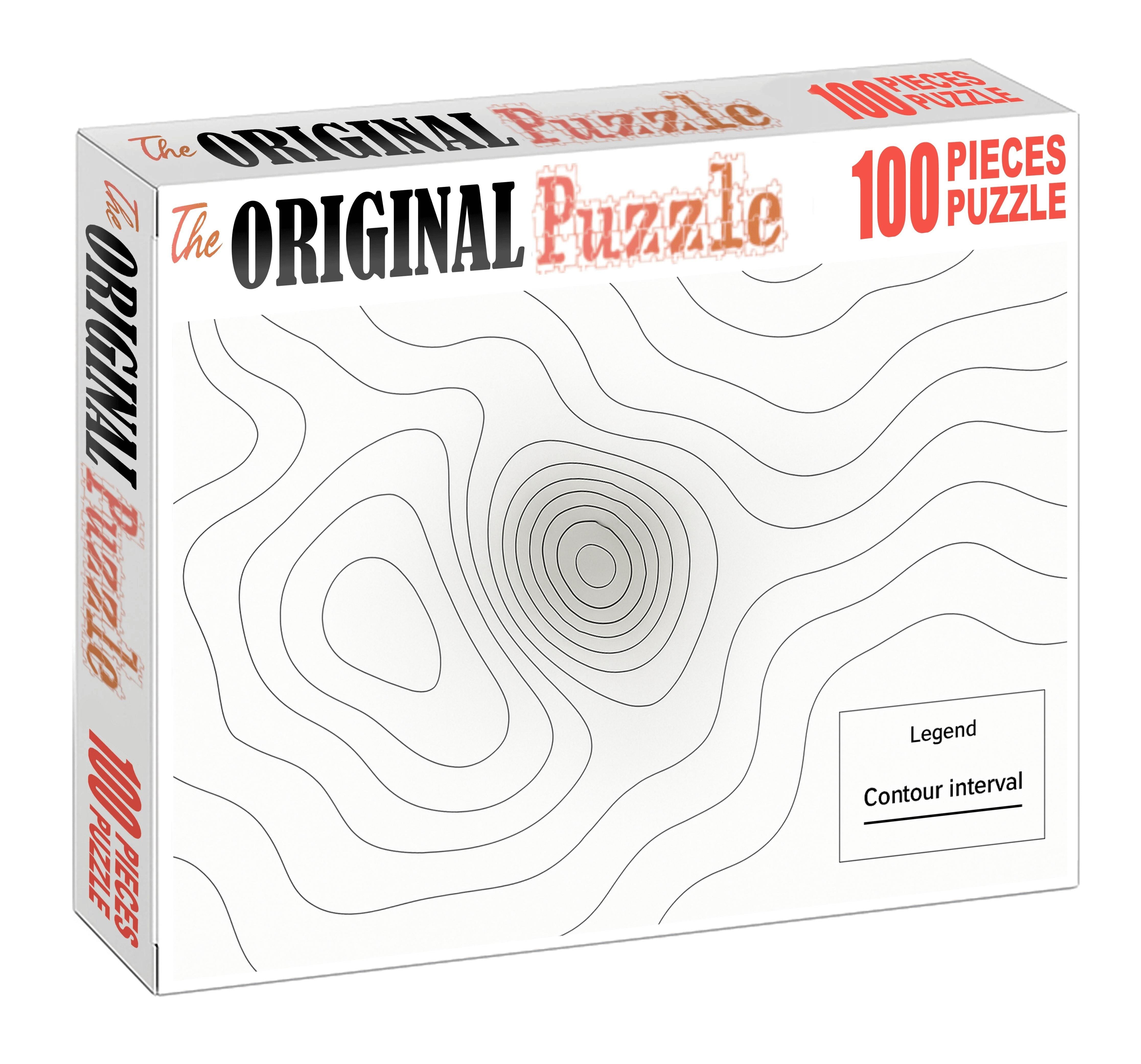 Minimalist Isoseismal Contours 20 Piece Puzzle