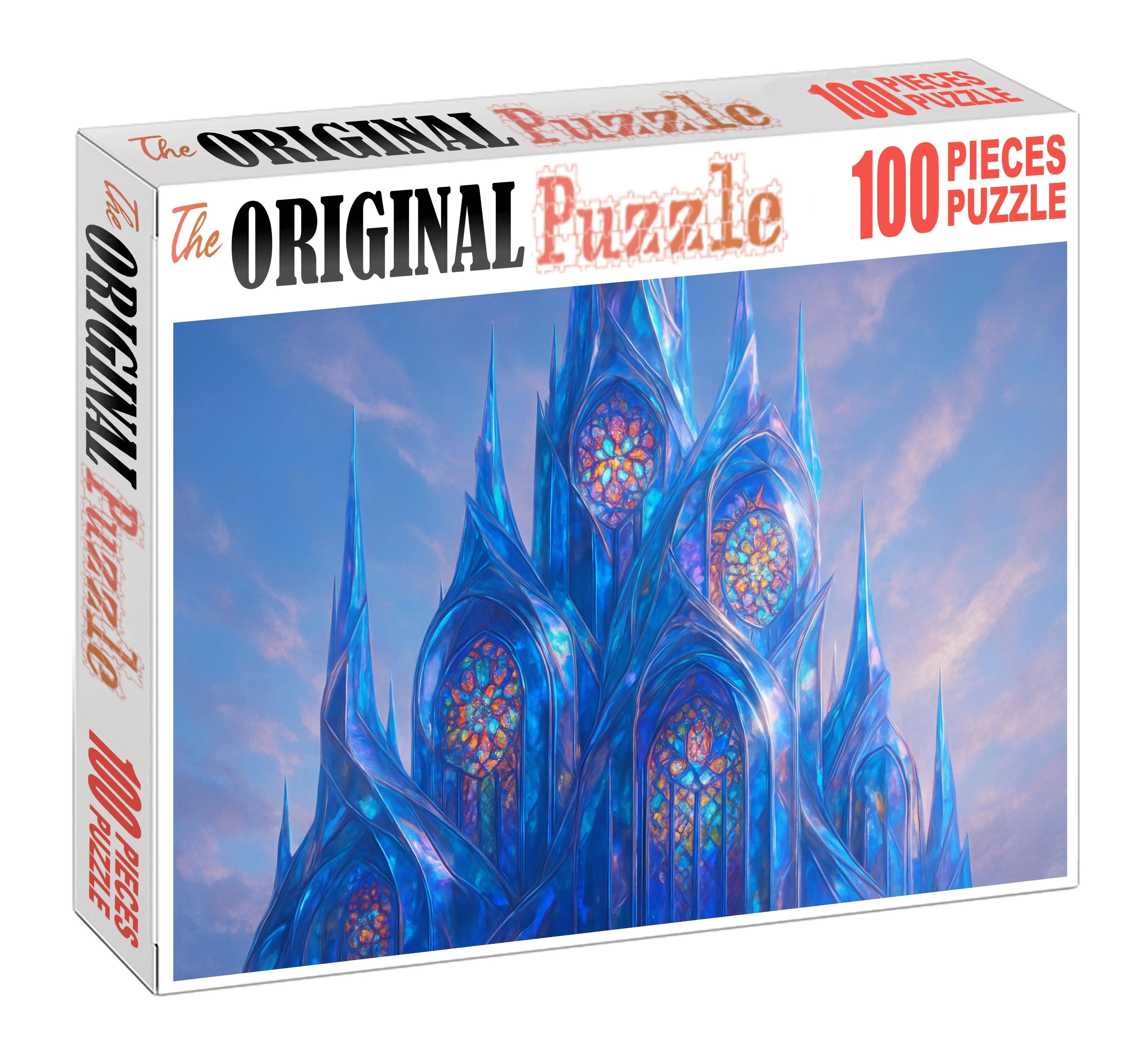 The Glass Cathedral Fractured Light Through Transparent Spires Unique Puzzle Design