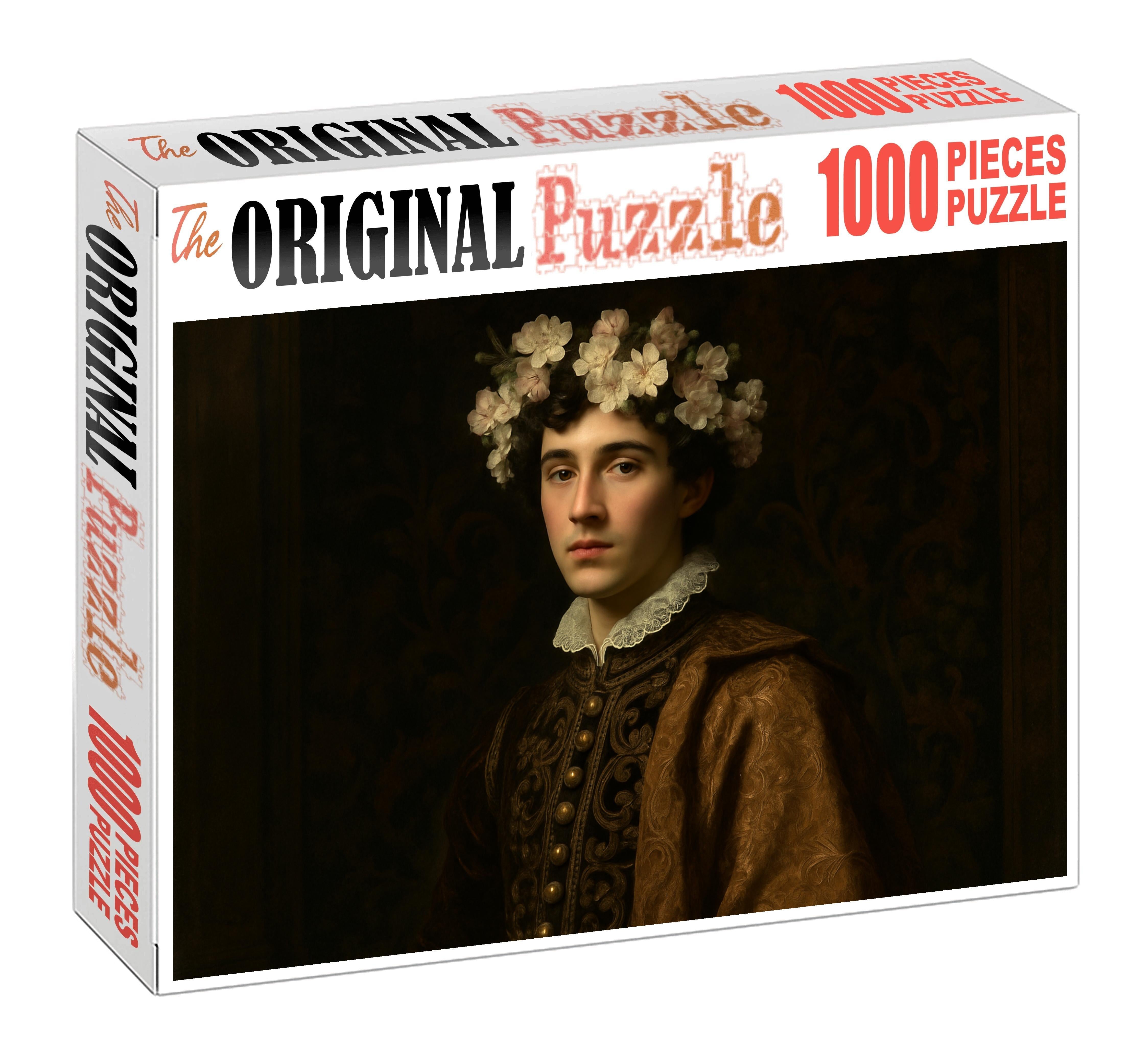Portrait Of A Young Gentleman With Flowers Puzzle For Adults