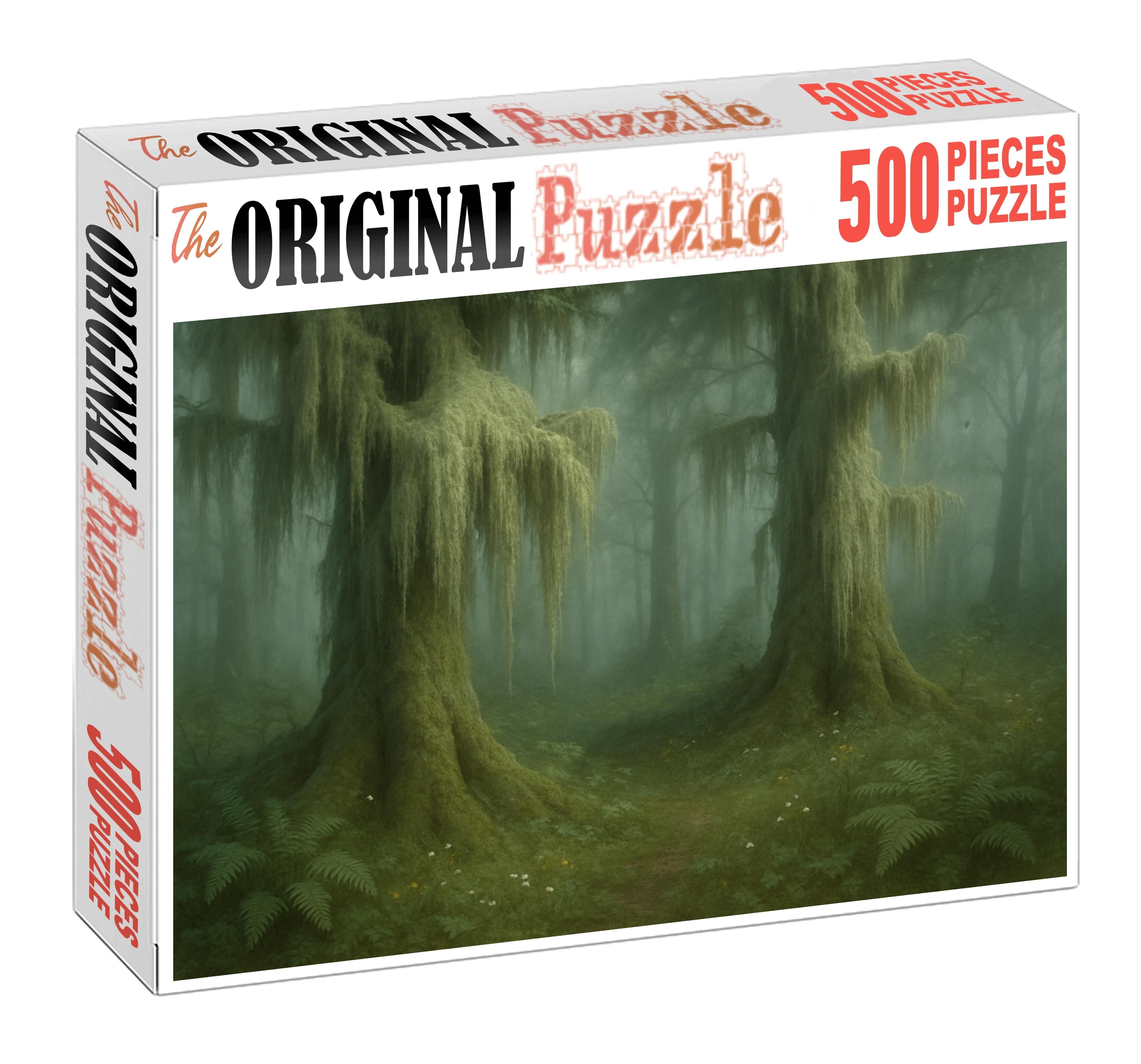 Silver Mosswood Veil Unique Puzzle Design