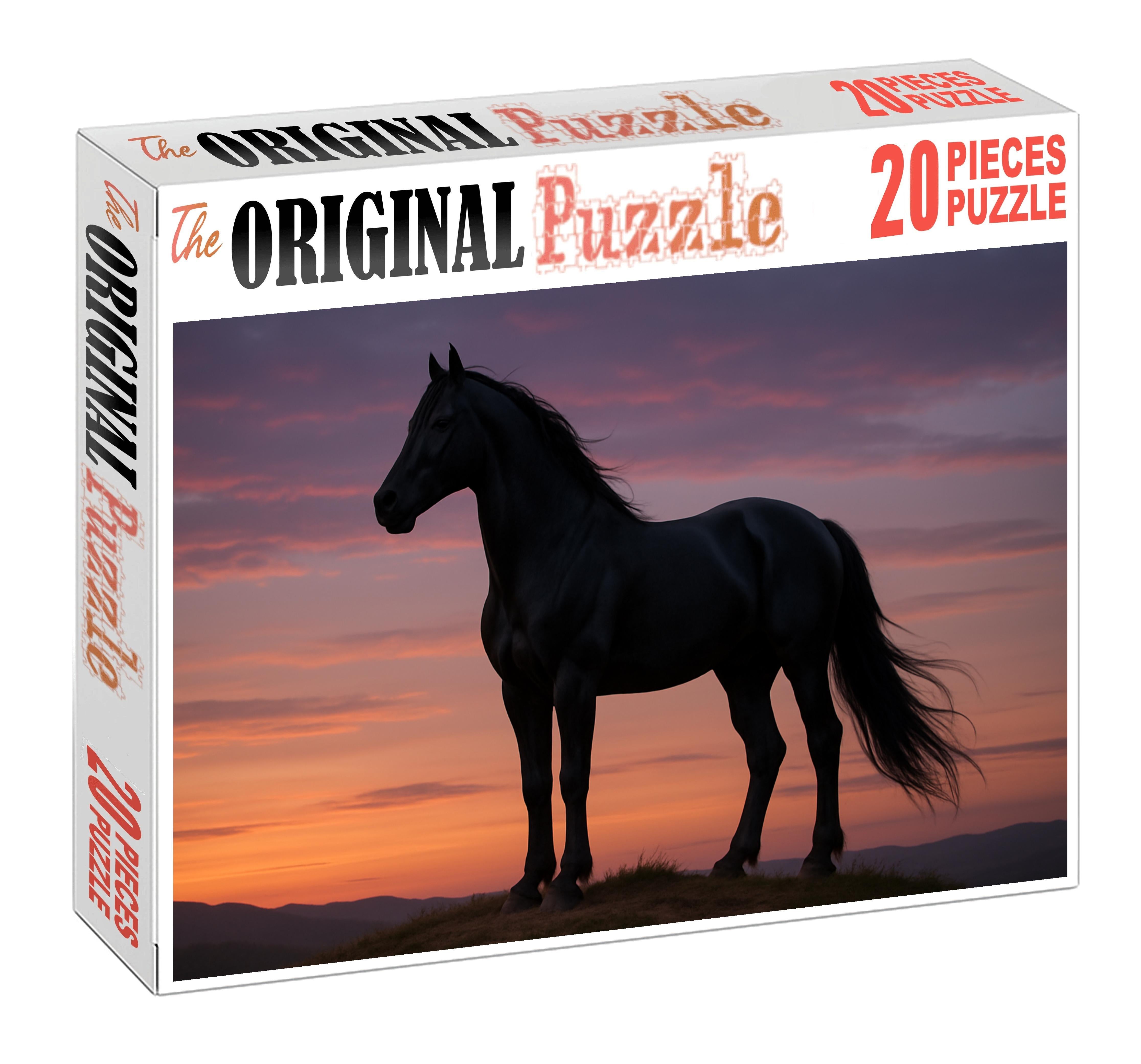 Midnight Eclipse Stunning Coal-black Stallion With Smooth Gait And Noble Bearing Easy Puzzles